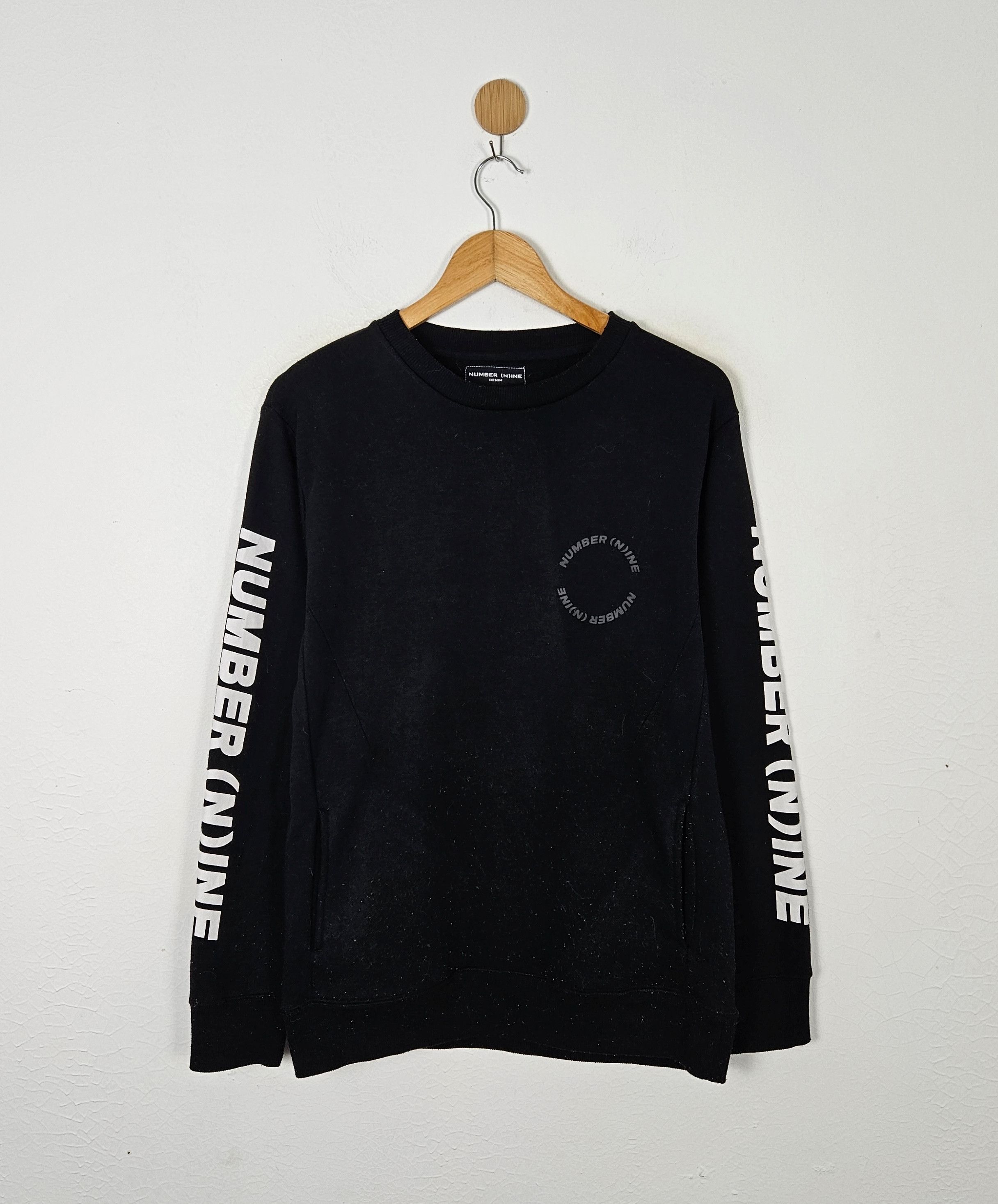 Numbernine Thermal Long Sleeve Shirt Faded Black Thermal LS