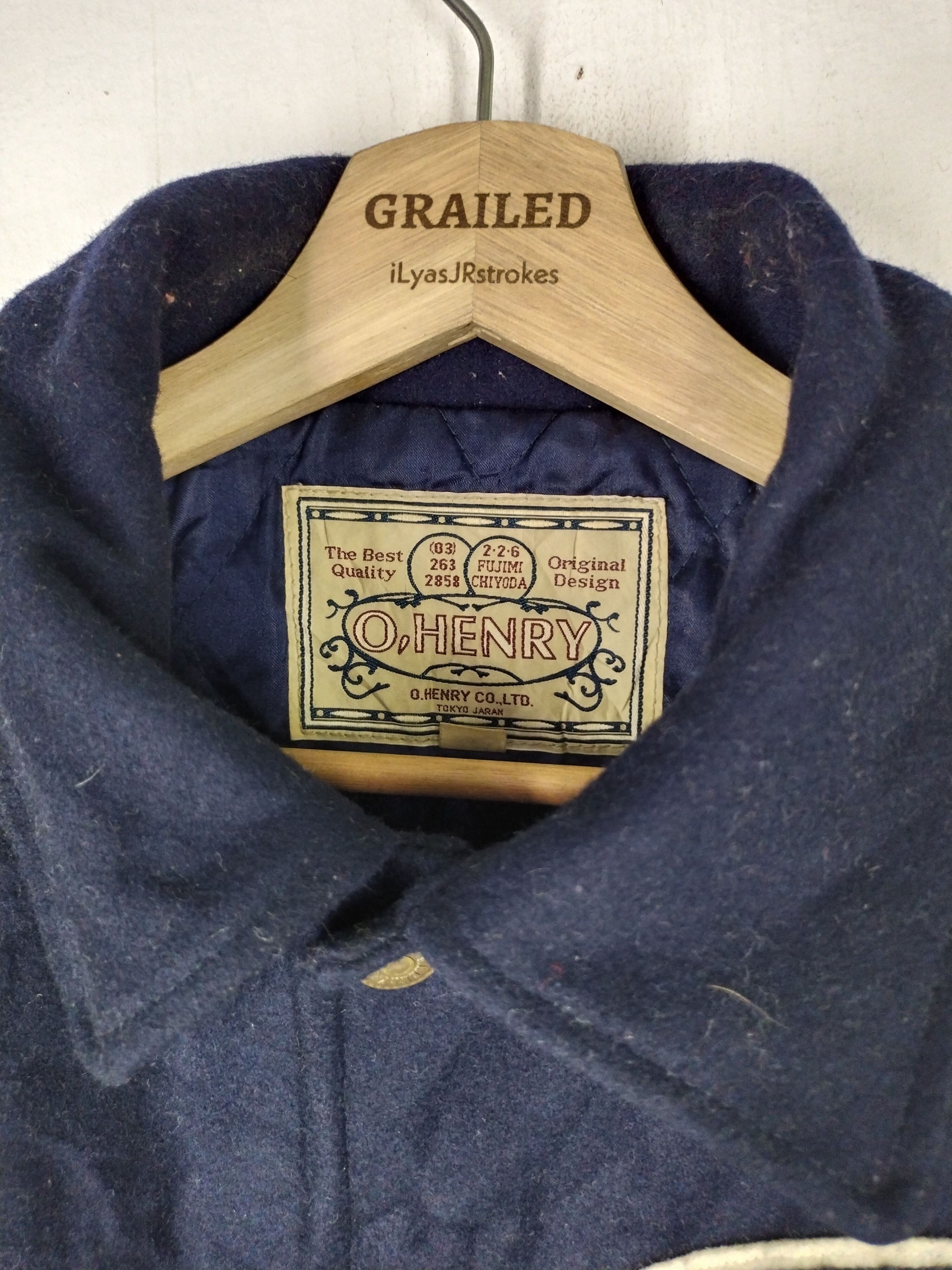 Vintage Vintage O.Henry CO.LTD Varsity Leather Wool Jacket Size US L / EU 52-54 / 3 - 15 Thumbnail