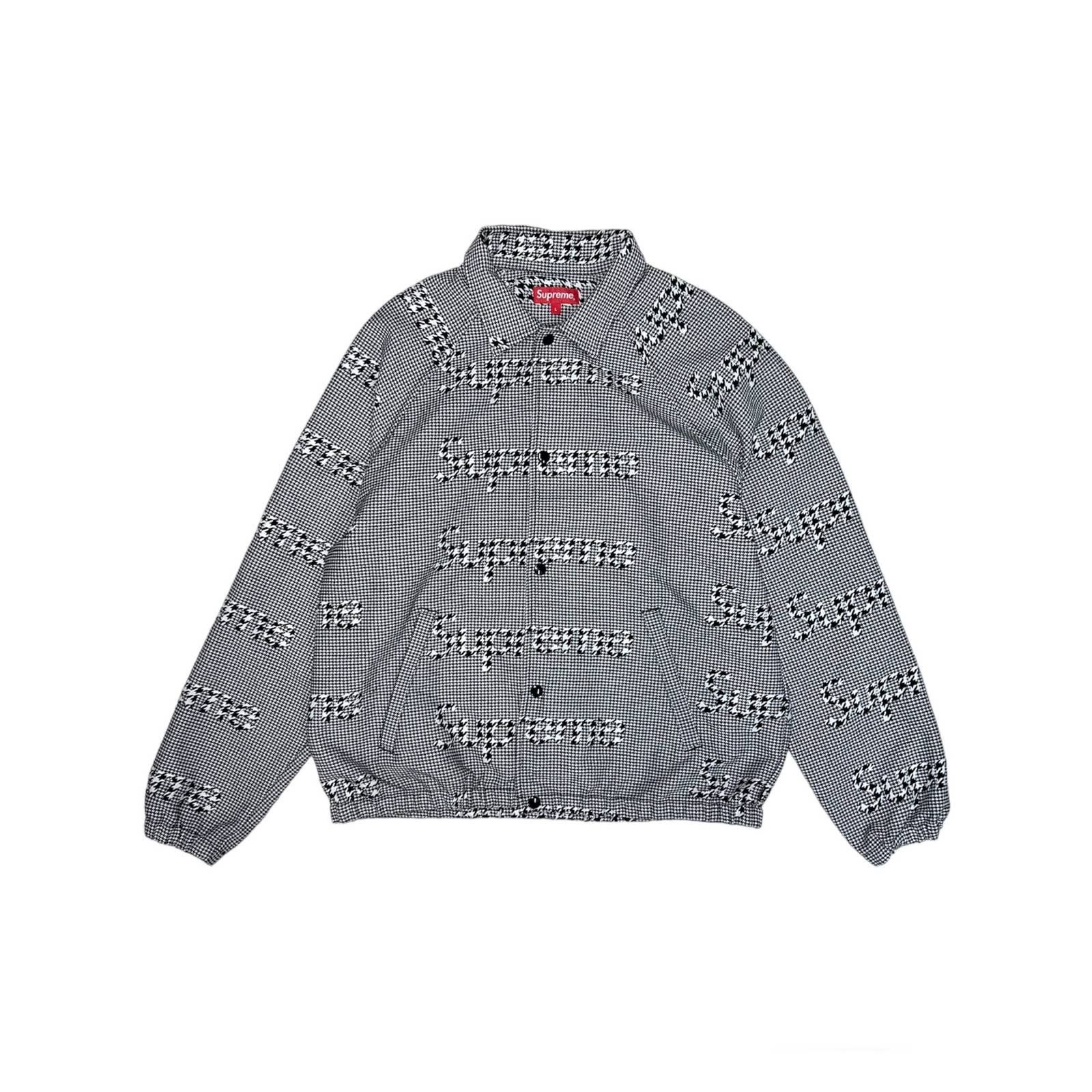 Supreme Supreme Houndstooth Logo Snap Front Jacket | Grailed