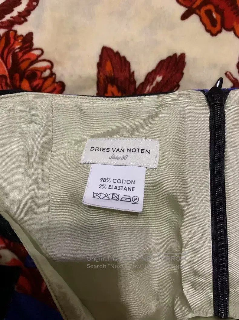 Dries Van Noten Dries Van Noten Runway-Exclusive Velvet Printed Midi Skirt Size 37" - 5 Thumbnail