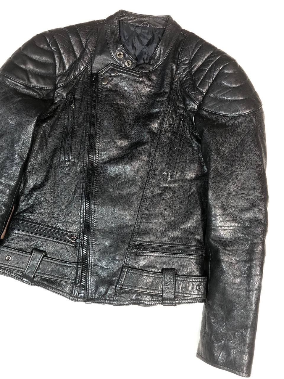 Genuine Leather × Vintage Vintage Moto Biker Triple Black Leather Jacket Size US S / EU 44-46 / 1 - 3 Thumbnail