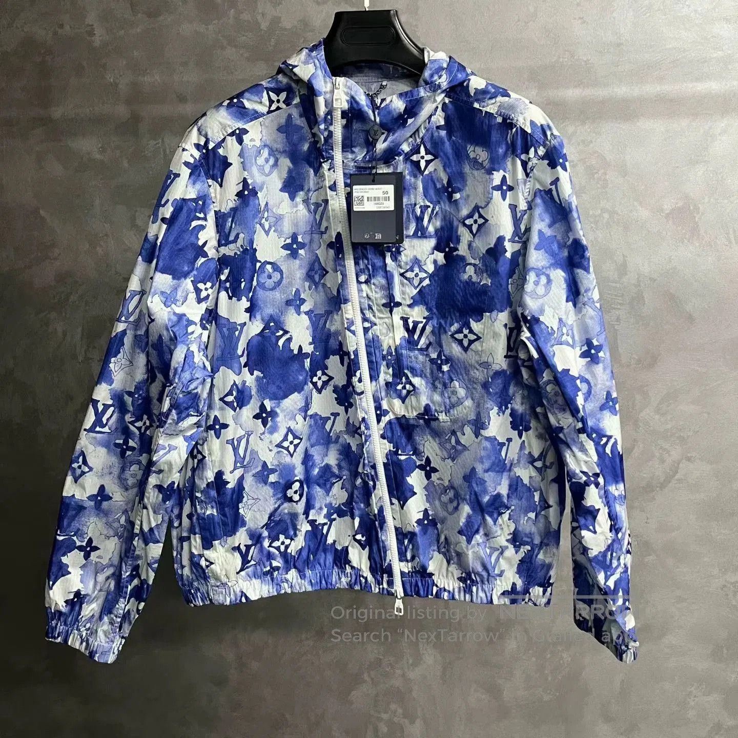 Louis Vuitton Louis Vuitton Blue Ink Logo Hooded Jacket. Size US M / EU 48-50 / 2 - 1 Thumbnail