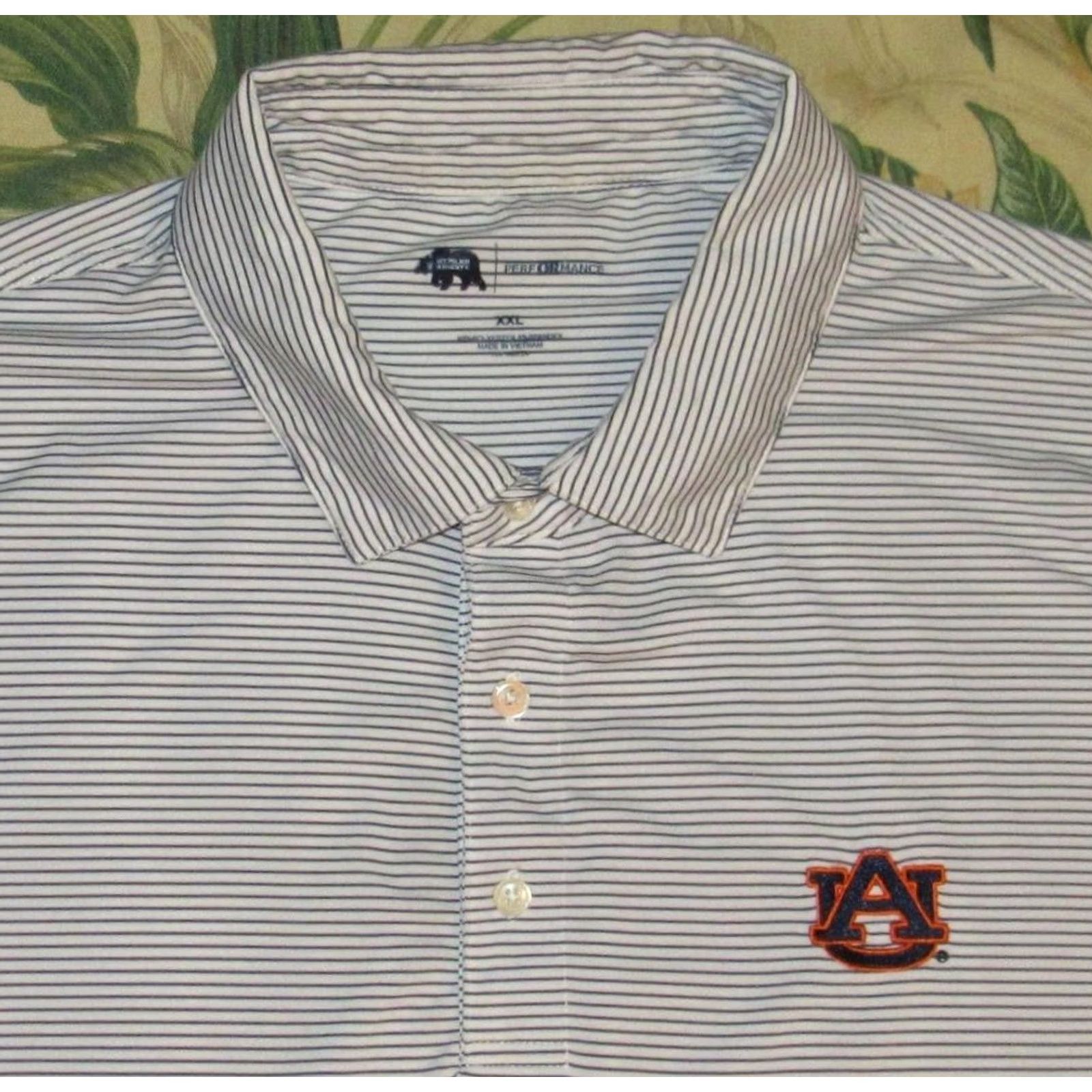 Vintage ONWARD RESERVE Auburn Tigers Short Sleeve Performance Polo Shirt XXL Men White Polo Shirt XXL Mens Size US XXL / EU 58 / 5 - 2 Thumbnail