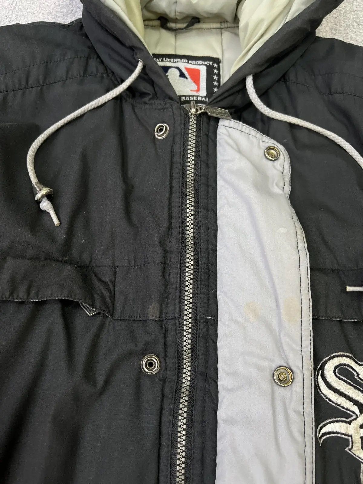 MLB × Vintage Campri Teamline White Sox Black Vintage Baseball Jacket Size US L / EU 52-54 / 3 - 12 Thumbnail