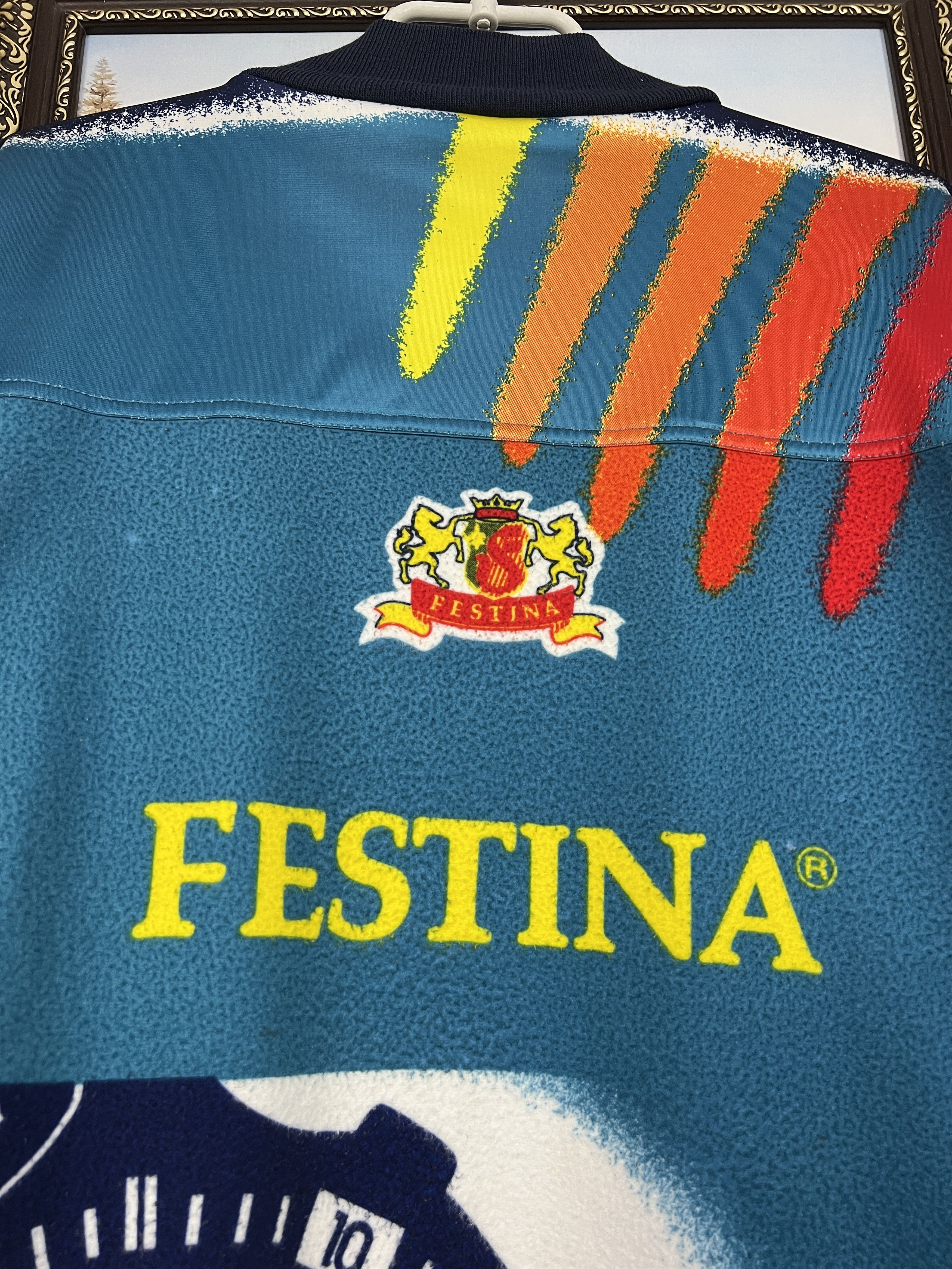 Vintage Festina Sibille Bike Jacket Cycling Long Sleeve Jersey Size US XL / EU 56 / 4 - 9 Thumbnail