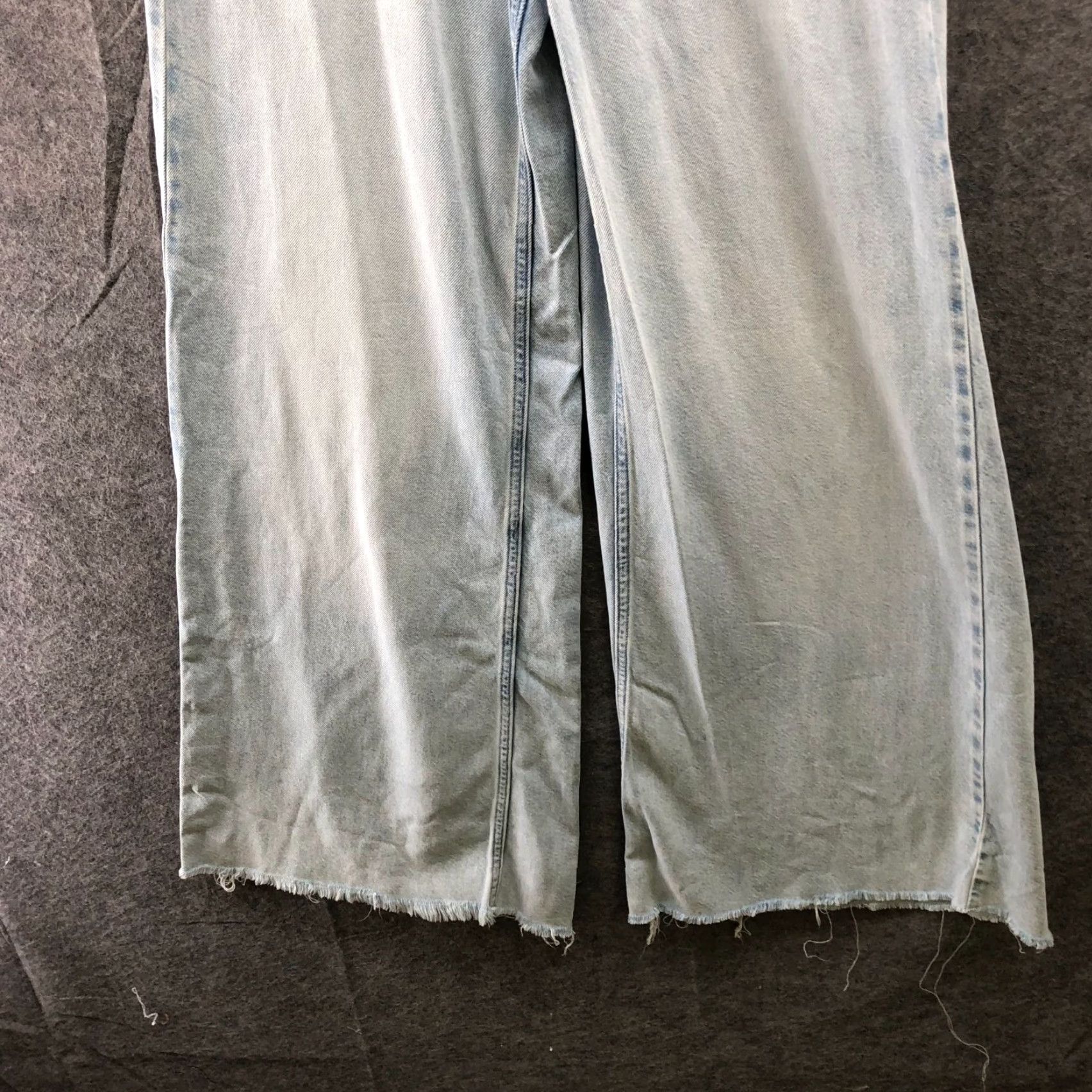 Mango VINTAGE Mango Wide Leg Jeans Womens L 28" Waist Light Blue Cotton Lyocell Spring Summer Fall Size 36" / US 14 / IT 50 - 4 Thumbnail