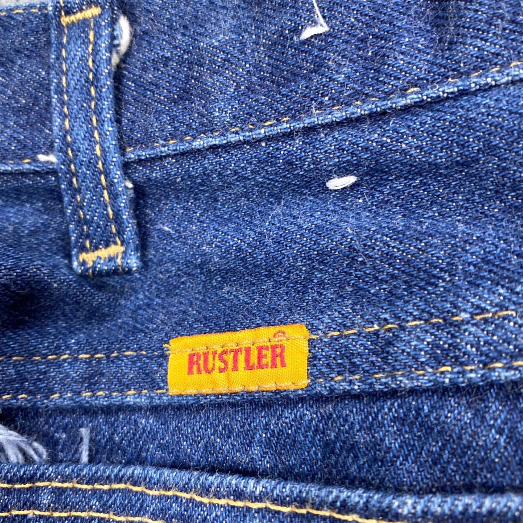 Denime VINTAGE Rustler Jeans Denim Zip Button 36x32 Blue Bootcut Workwear Mens Western 90s Style Indigogo? Size US 36 / EU 52 - 4 Thumbnail