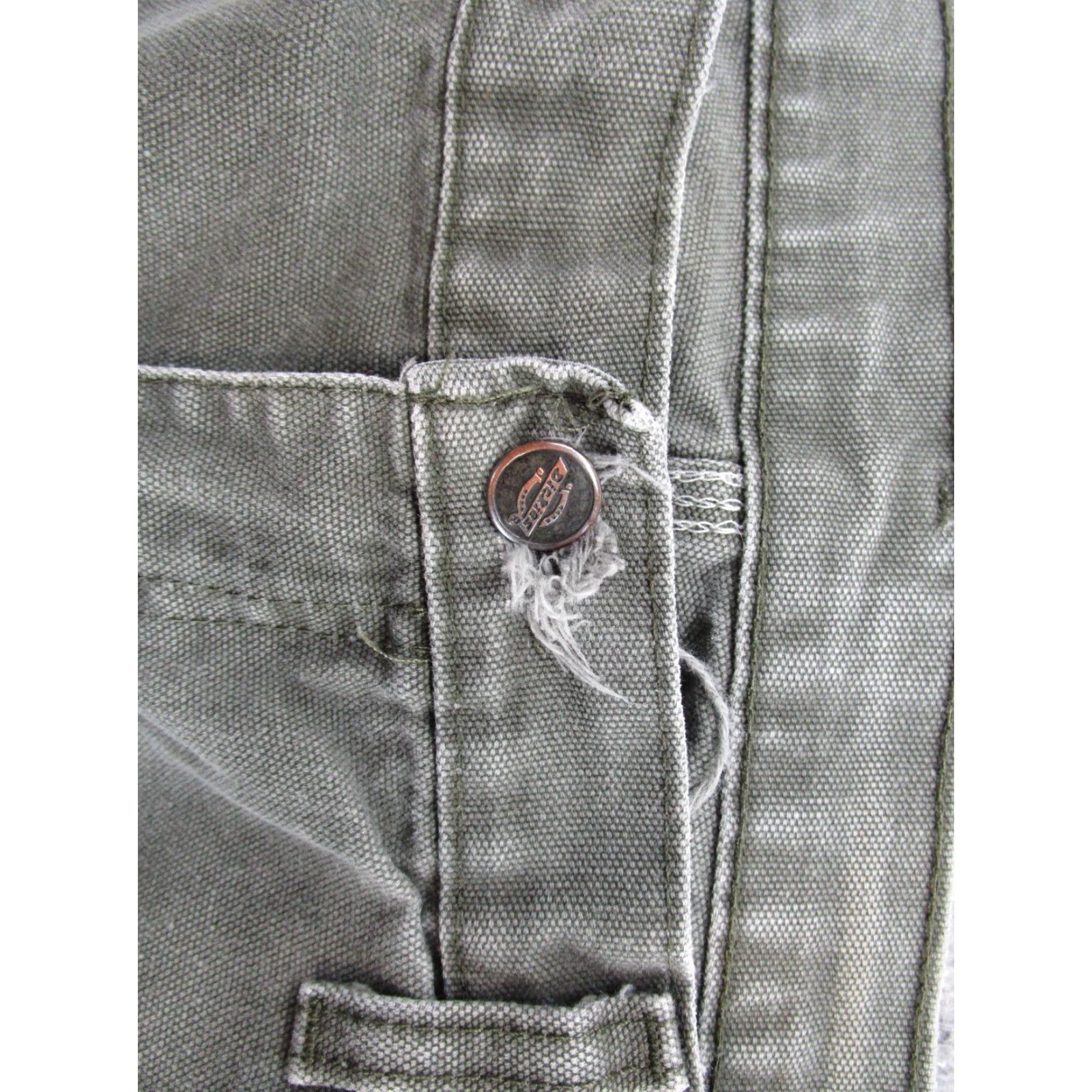 Dickies VINTAGE Dickies Carpenter Pants Green Canvas Workwear Jeans 36x30 THRASHED READ Size US 36 / EU 52 - 4 Thumbnail