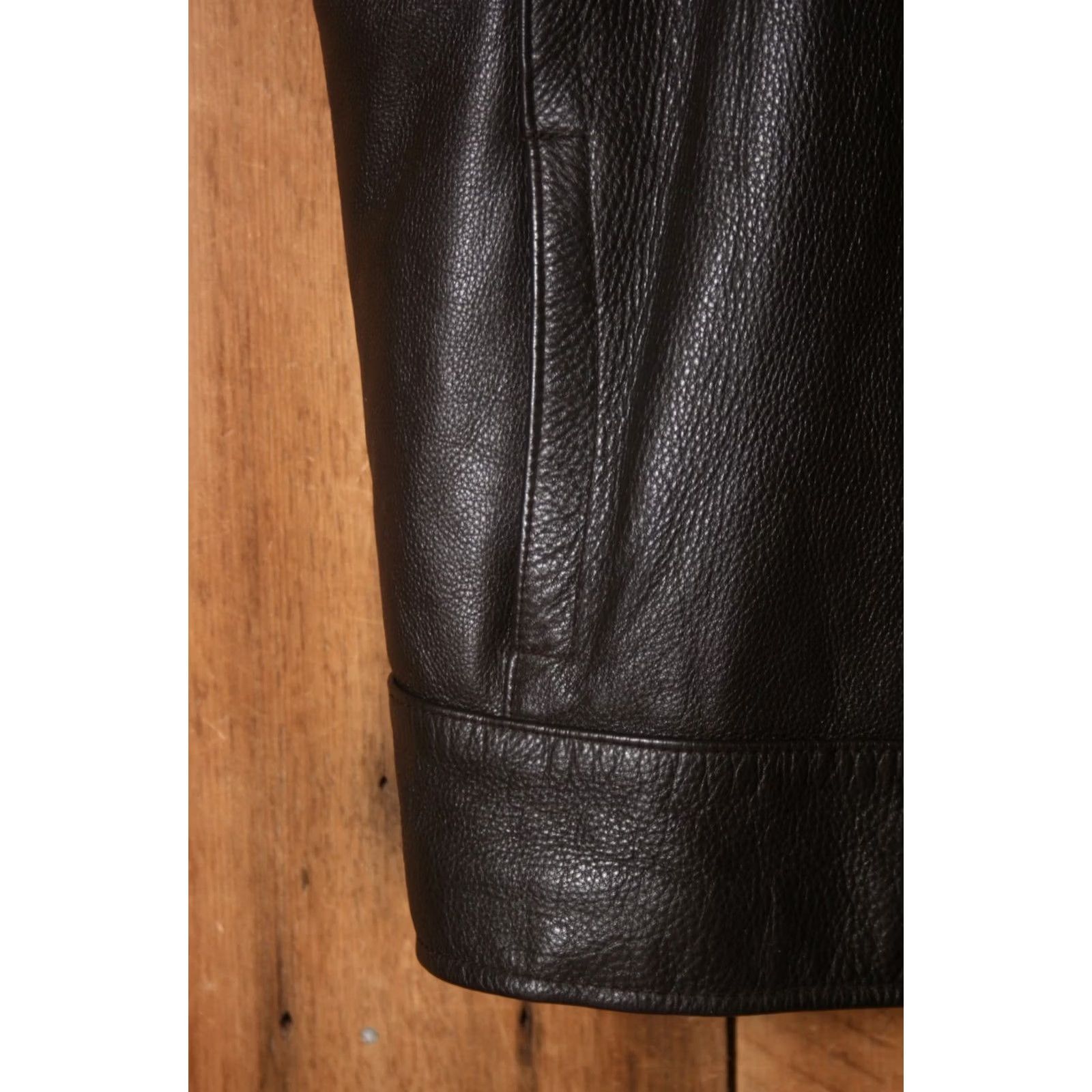 Vintage VINTAGE Leather Jacket Mens XL Brown Faux Fur Lining Zip Biker Style Unknown Brand Size US XL / EU 56 / 4 - 6 Thumbnail