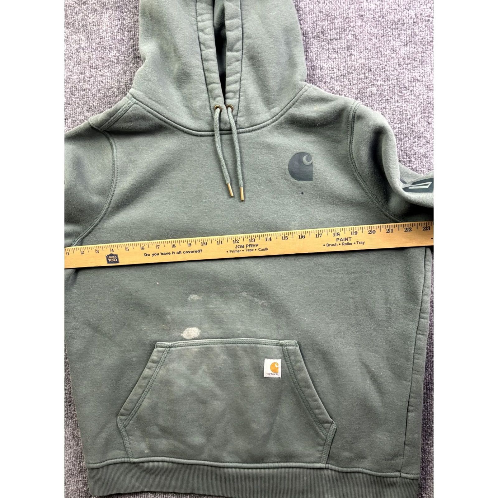 Carhartt Carhartt Hoodie Womens Large Green Fleece Pullover Logo Sleeve Casual Sweatshirt - Relaxed Fit | Crew Neck | Knit Cuff Hem - Winter Size L / US 10 / IT 46 - 5 Thumbnail