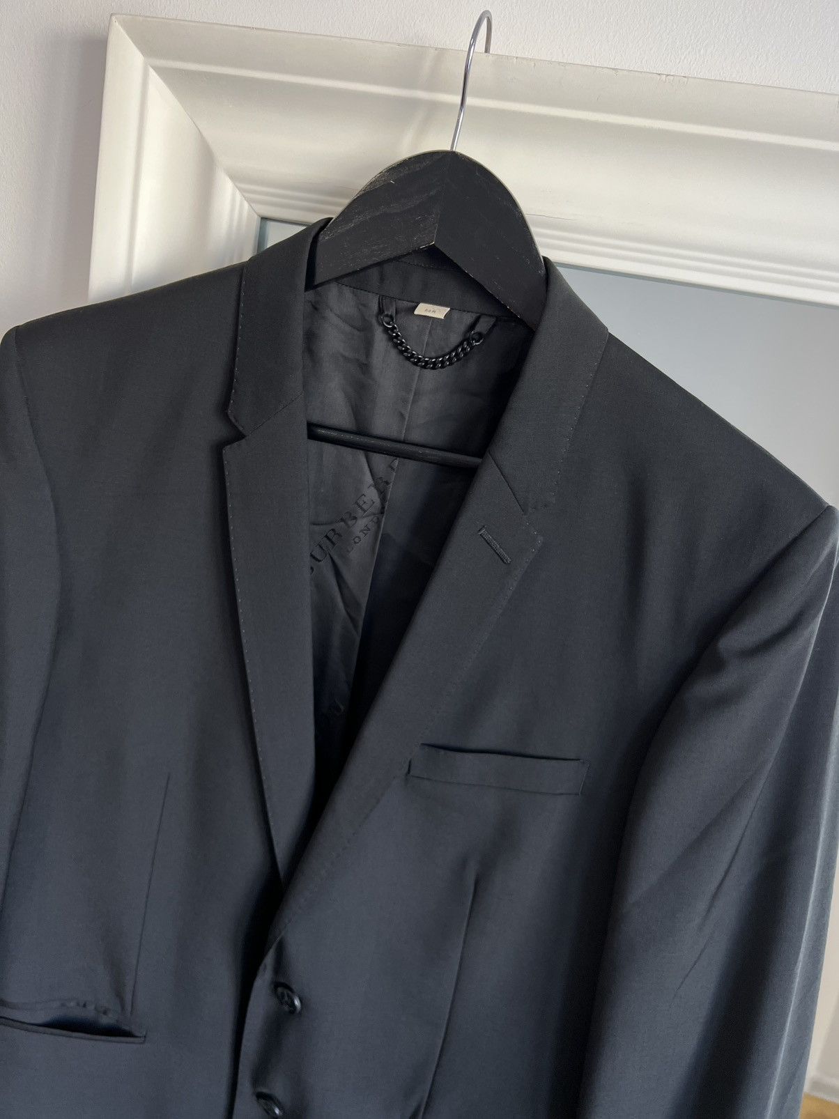Burberry Burberry Blazer Wool Black Suit Jacket Size 52R - 5 Thumbnail