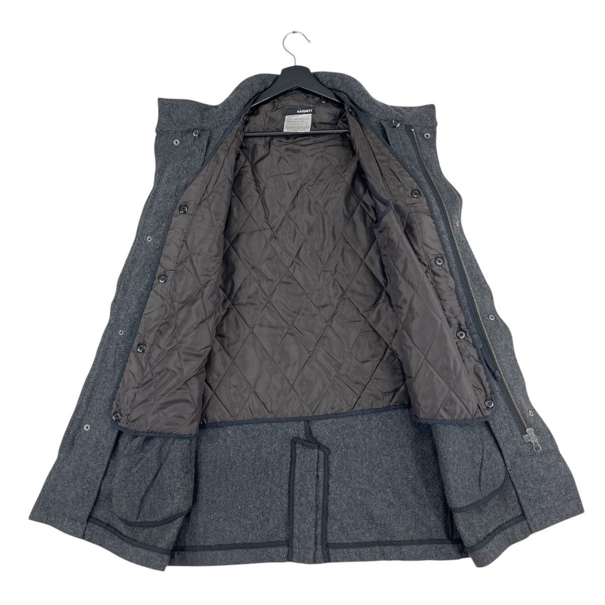 Katharine Hamnett London Hamnett Wool Dark Grey Coat Size US M / EU 48-50 / 2 - 4 Thumbnail