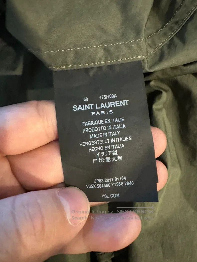 Saint Laurent Paris Saint Laurent Military Windproof Hooded Jacket. Size US M / EU 48-50 / 2 - 2 Thumbnail