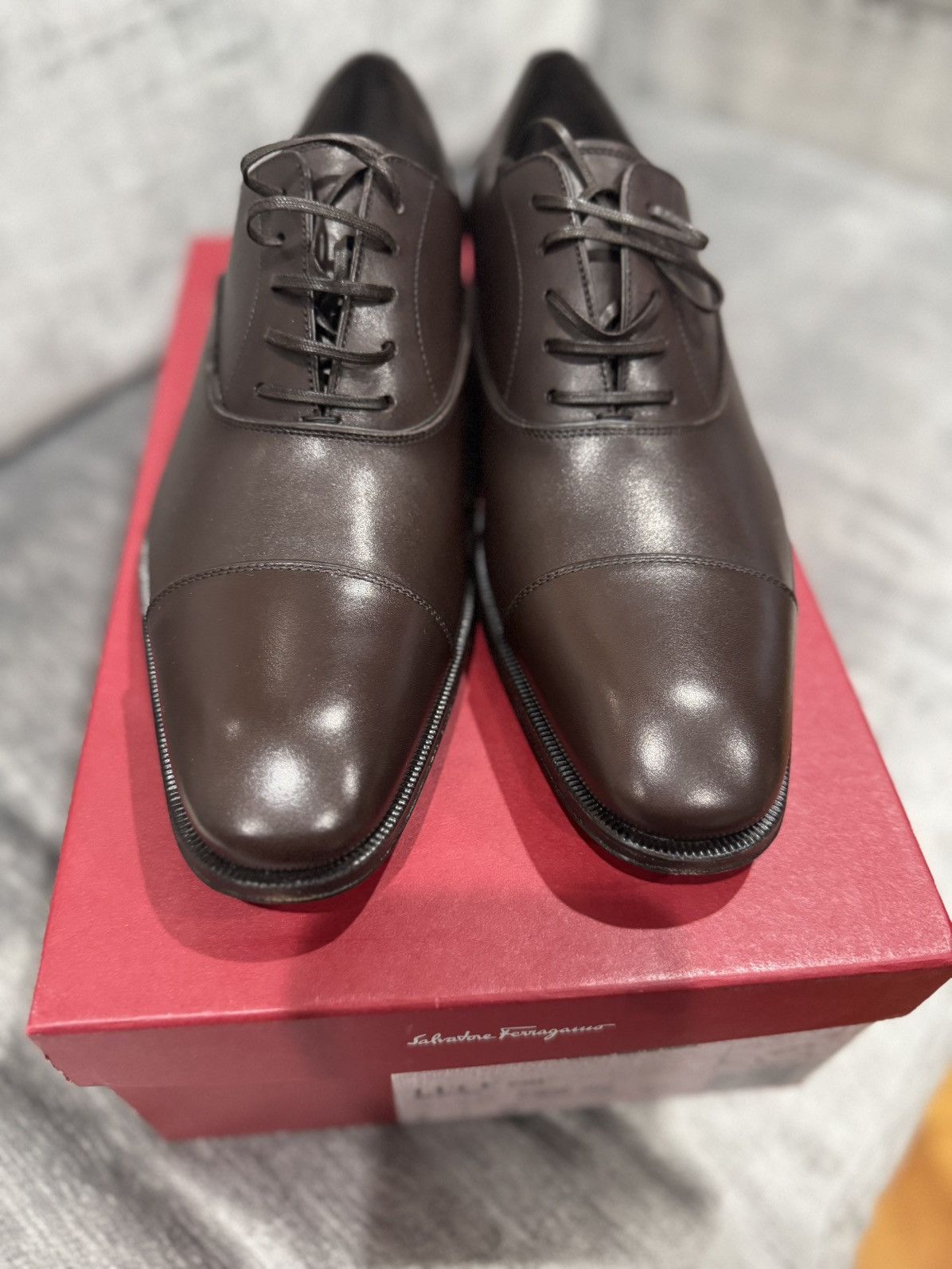 Salvatore Ferragamo Salvatore Ferragamo Luce (Auburn Calf) Oxford sz. 8.5D Size US 8.5 / EU 41-42 - 3 Thumbnail