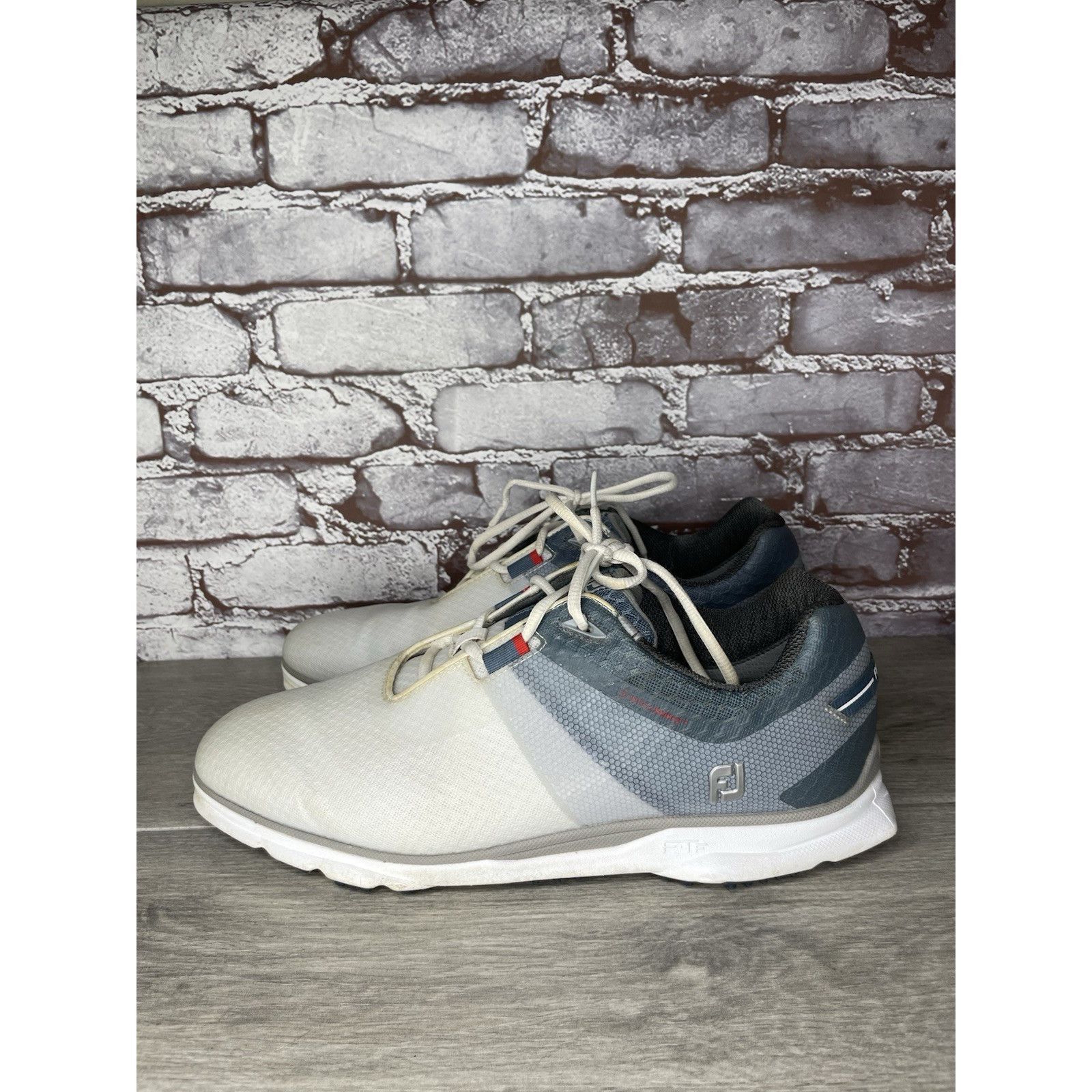 Footjoy FootJoy Golf PRO SL SPORT 53854 White Blue Lace Up Shoes Men Size US 12 / EU 45 - 15 Thumbnail