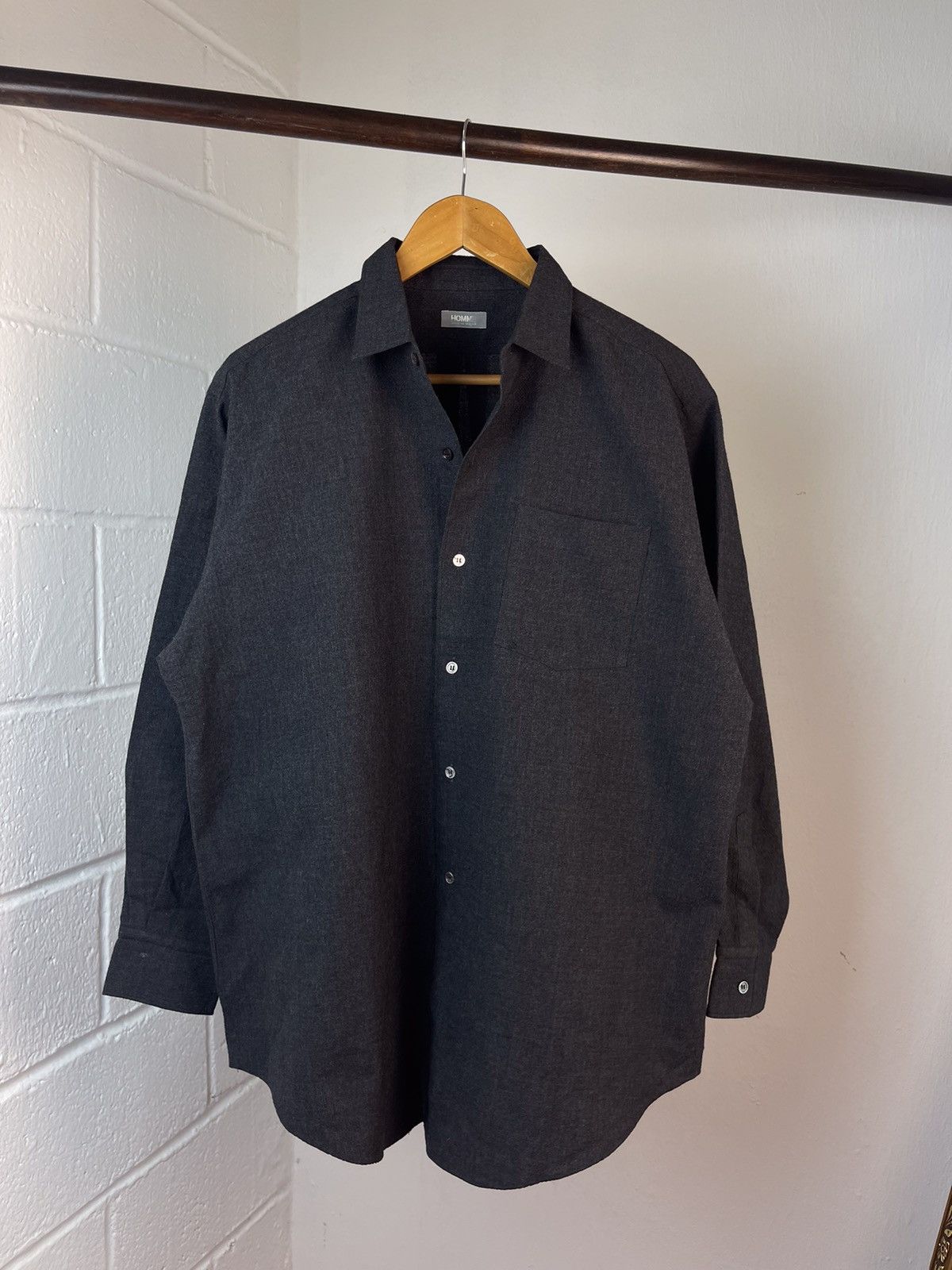 Comme des Garcons Homme × Comme des Garcons Homme Plus × Rei Kawakubo Early 80s Rei Kawakubo CDG Homme Plus Oversize Wool Shirt Size US XXL / EU 58 / 5 - 2 Thumbnail