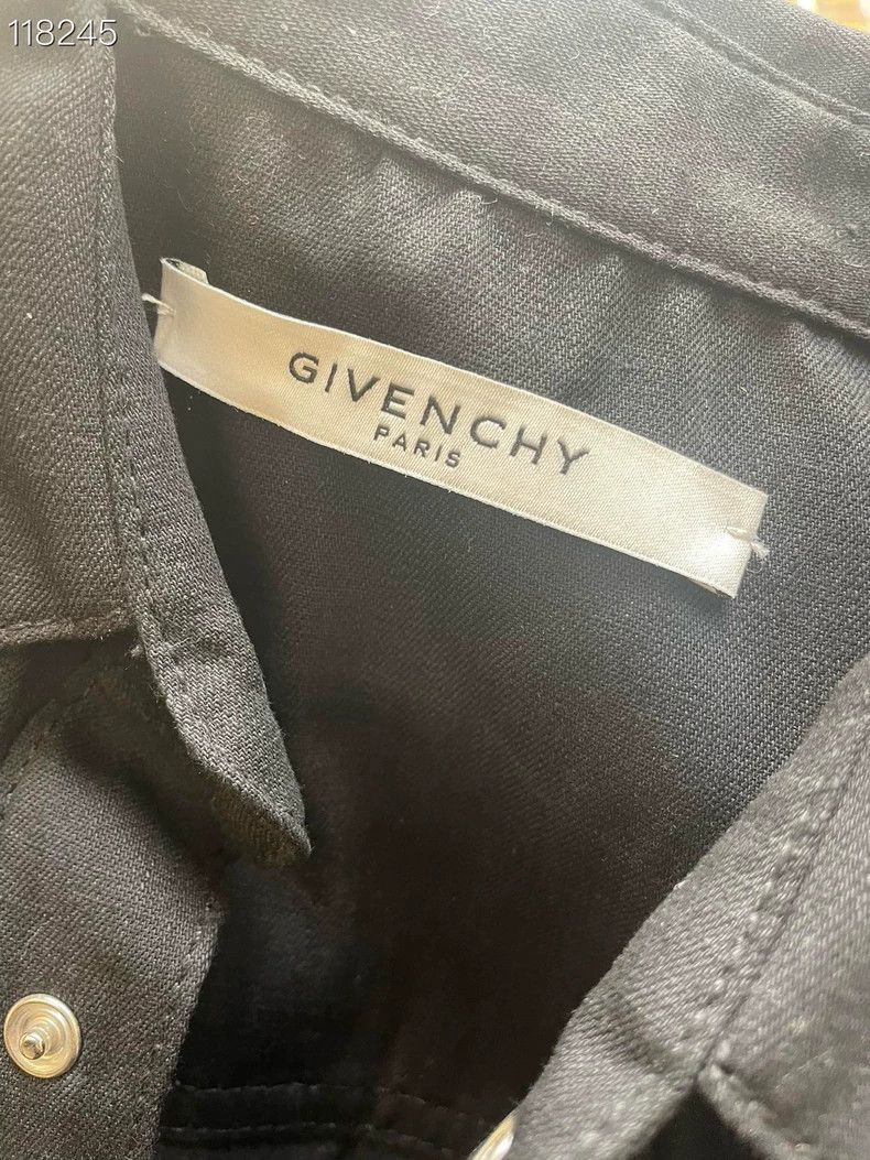 Givenchy Givenchy Size36 078149 v511 black and denim patched shirt Size US M / EU 48-50 / 2 - 5 Thumbnail