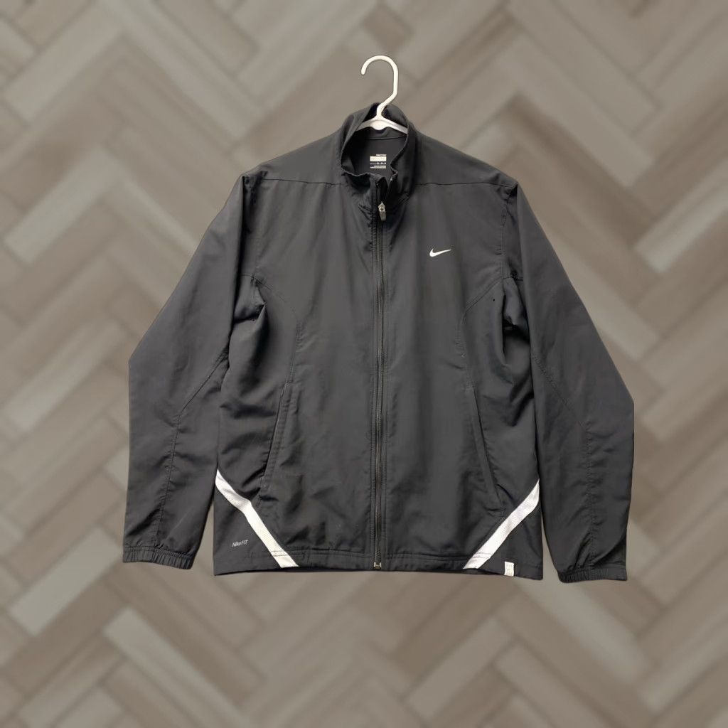 Nike Nike Dri-Fit Jacket Mens M Black Full Zip Reflective 90s Style Sportswear/Running Shirt Mens Size US M / EU 48-50 / 2 - 1 Thumbnail