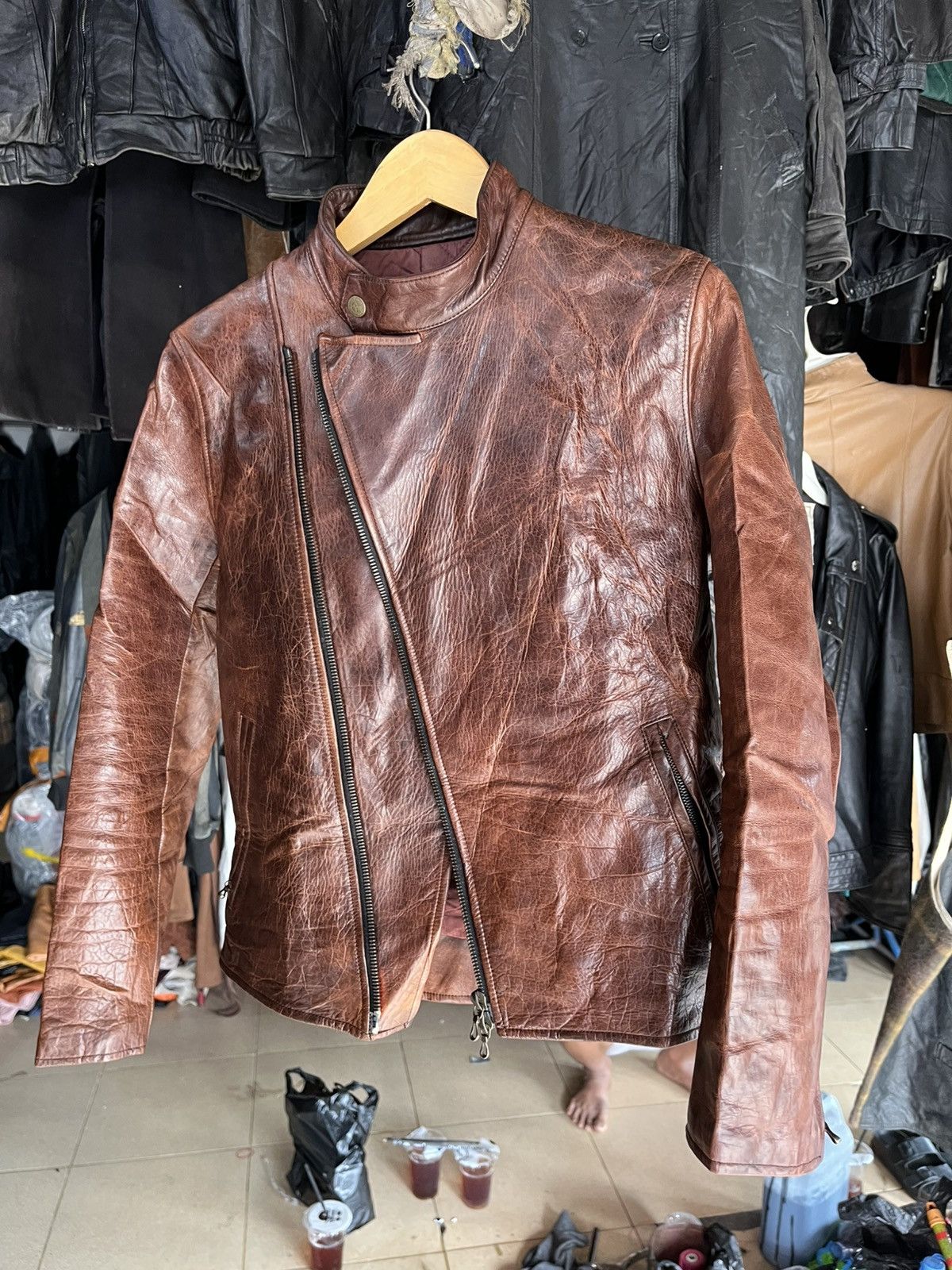 Backbone × Isamu Katayama Backlash Backbone horse hide rider leather jacket Size US S / EU 44-46 / 1 - 3 Thumbnail
