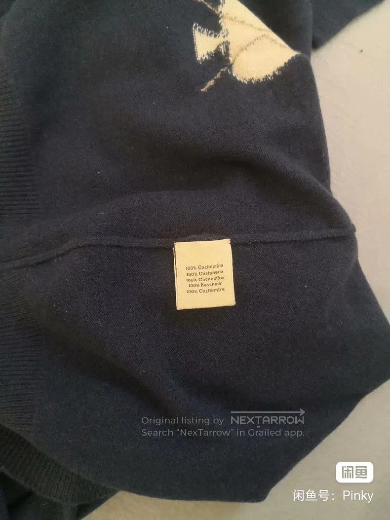 Hermes Hermes Cashmere sweater knitted sweater, dark blue, 100% c Size US L / EU 52-54 / 3 - 4 Thumbnail