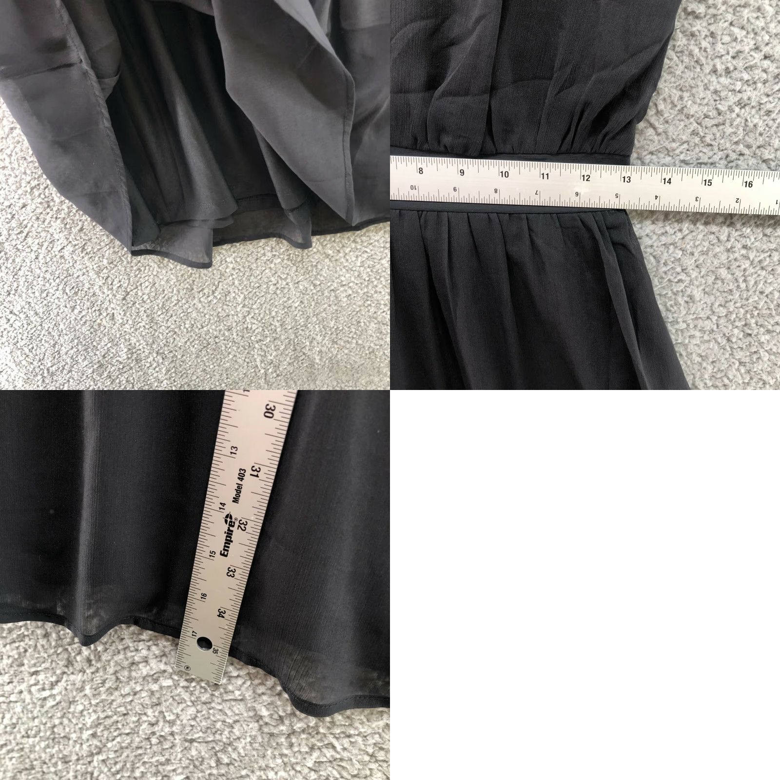 Vintage Vero Moda Cocktail Dress Womens S Cut Out Back Sequin Shoulders A-line Dress Short Black Sleeveless Party/Cocktail Formal 90s? Size S / US 4 / IT 40 - 8 Thumbnail