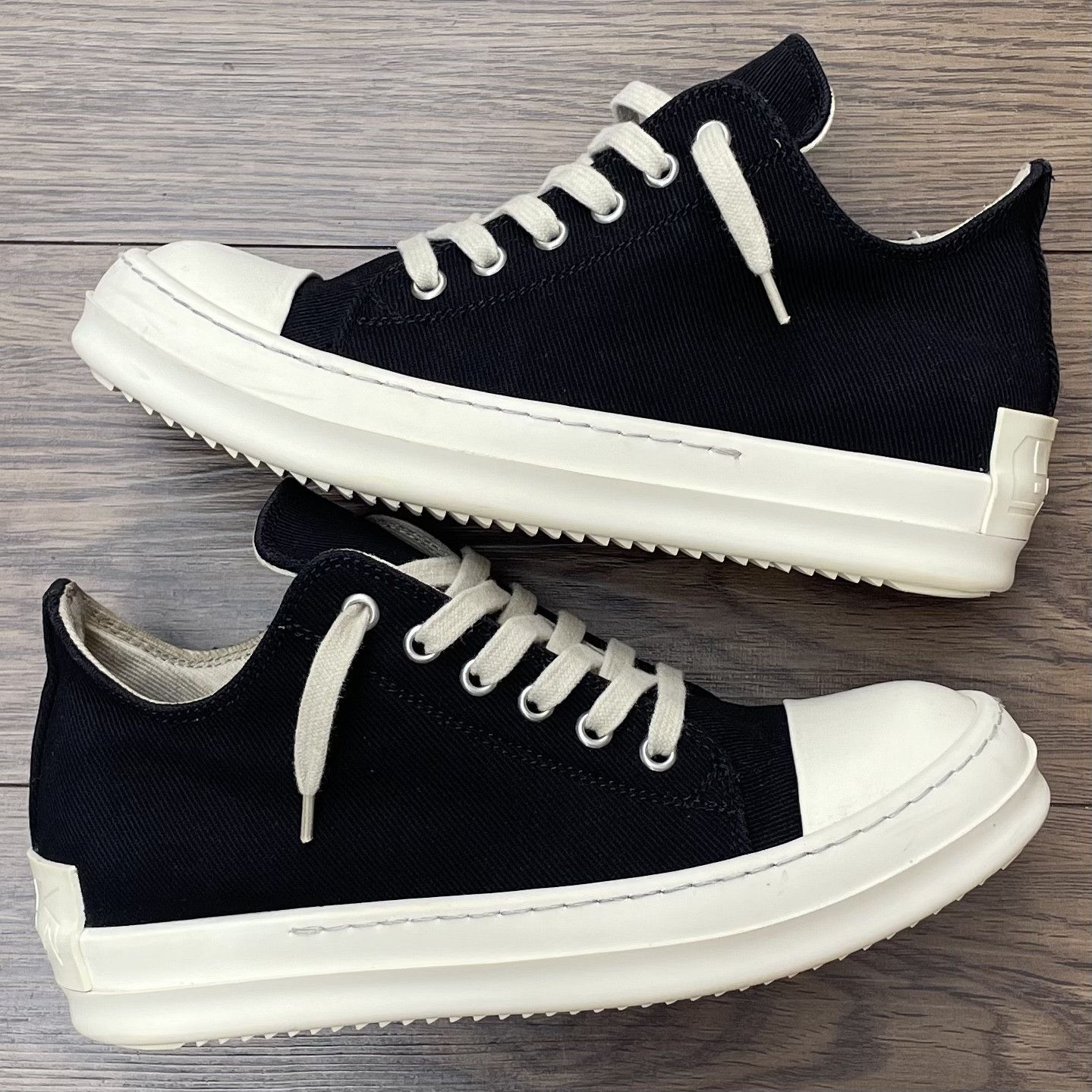 Rick Owens Drkshdw Rick Owens DRKSHDW License Plate Ramones Low Size US 6 / IT 36 - 3 Thumbnail