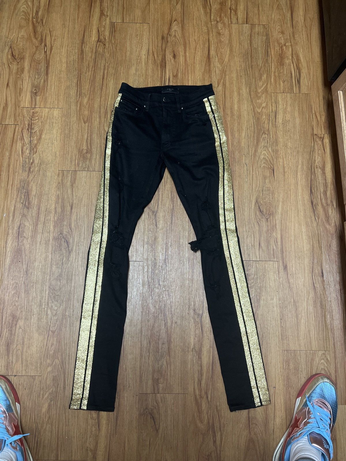 Amiris jeans Gold side trim