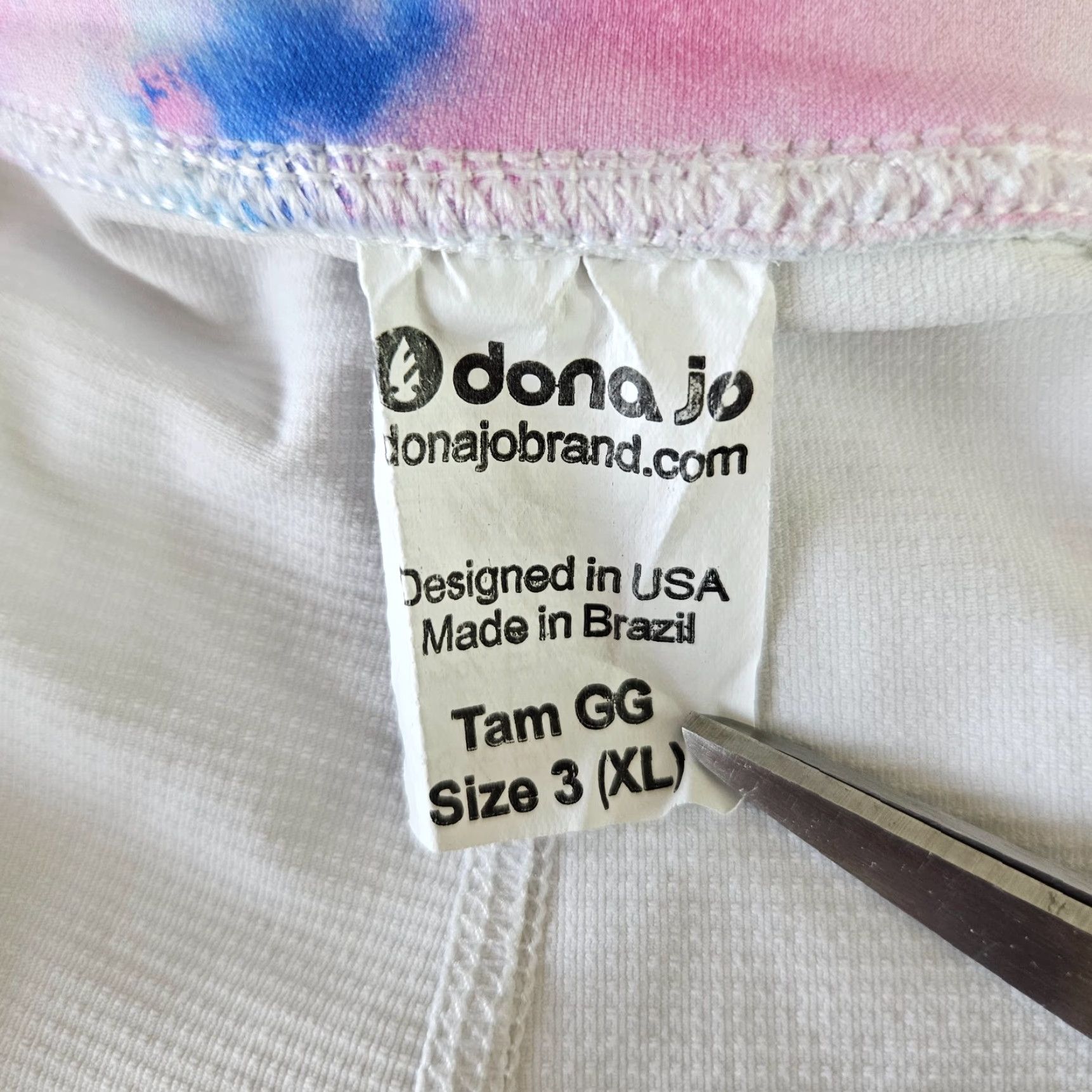Vintage Dona Jo Womens Skort XL Pink Blue Tie Dye Pull On Short Skirt Athletic Tennis Summer Spring Size ONE SIZE - 4 Thumbnail