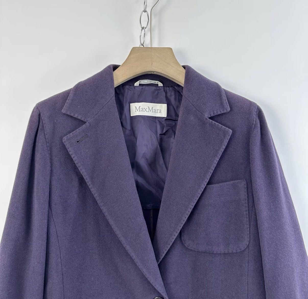 Max Mara MaxMara Purple Single-Breasted Blazer K12 Size XS / US 0-2 / IT 36-38 - 3 Thumbnail