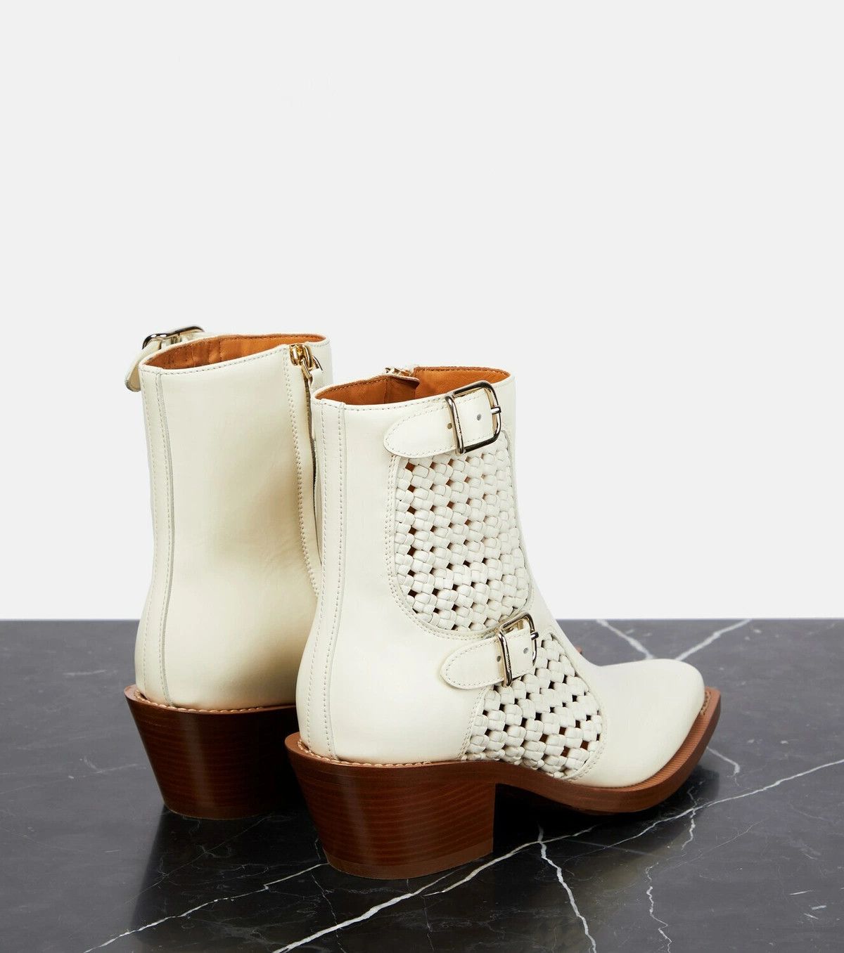 Chloe o1y0825 Ankle Boots in White Size US 5.5 / IT 35.5 - 2 Thumbnail