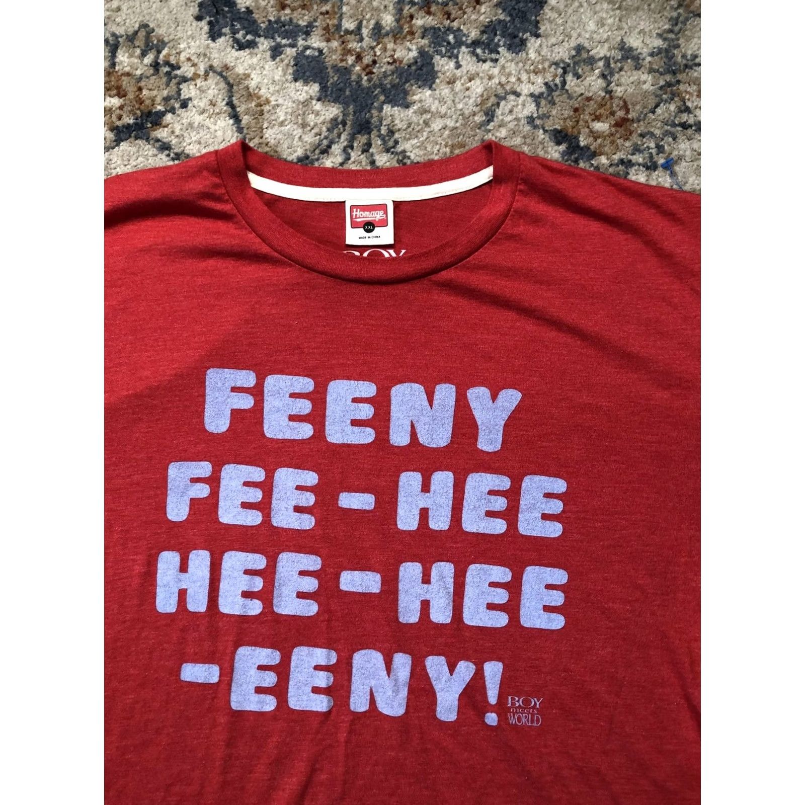 Vintage VINTAGE Boy Meets World Shirt Mens 2XL Red Homage Feeny Quote Graphic Tee TV Sitcom Size US XXL / EU 58 / 5 - 6 Thumbnail