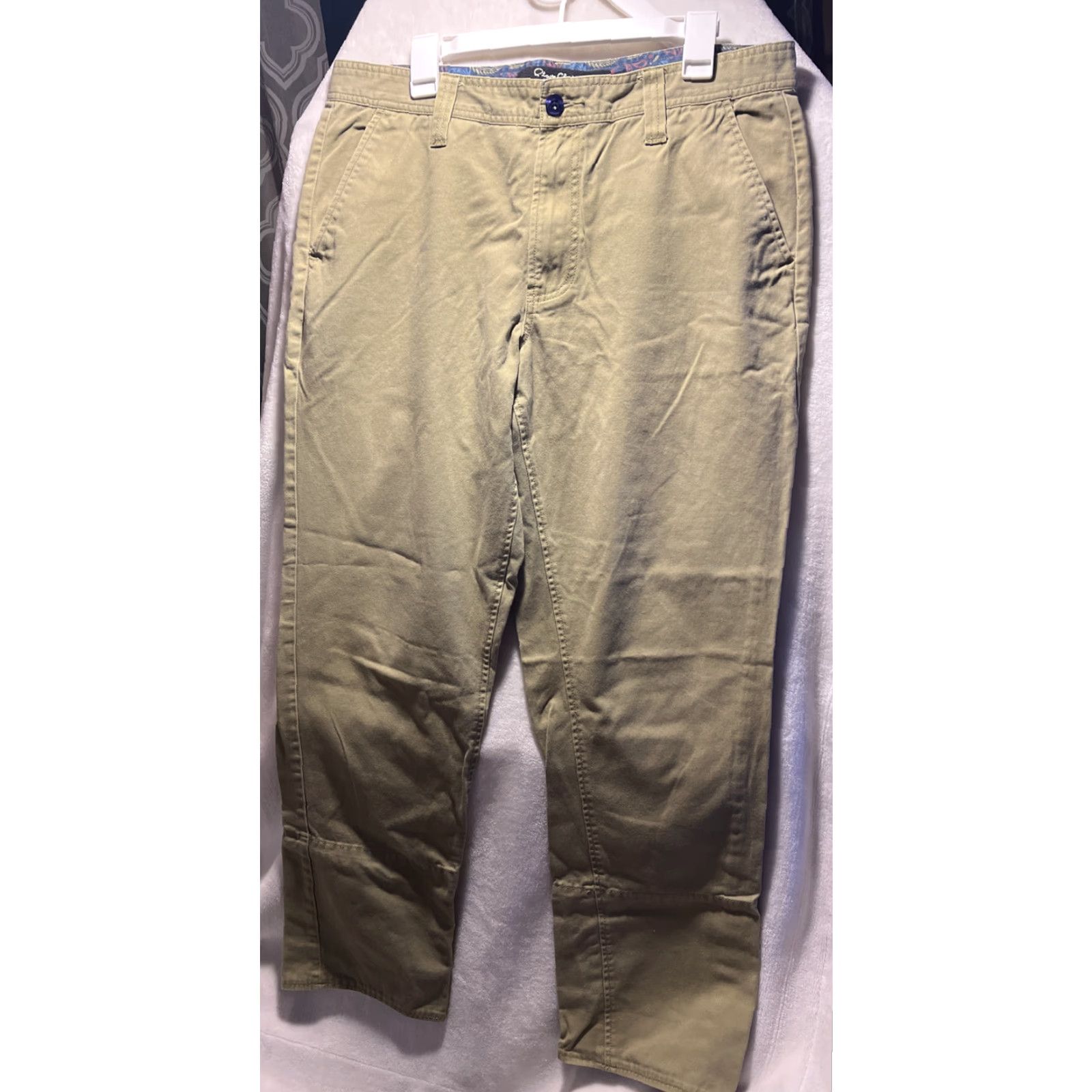 Vintage PLAY CLOTHS Khaki Dress Pants with Paisley Cuffs Regular Fit Size 36 Mens Size US 36 / EU 52 - 2 Thumbnail