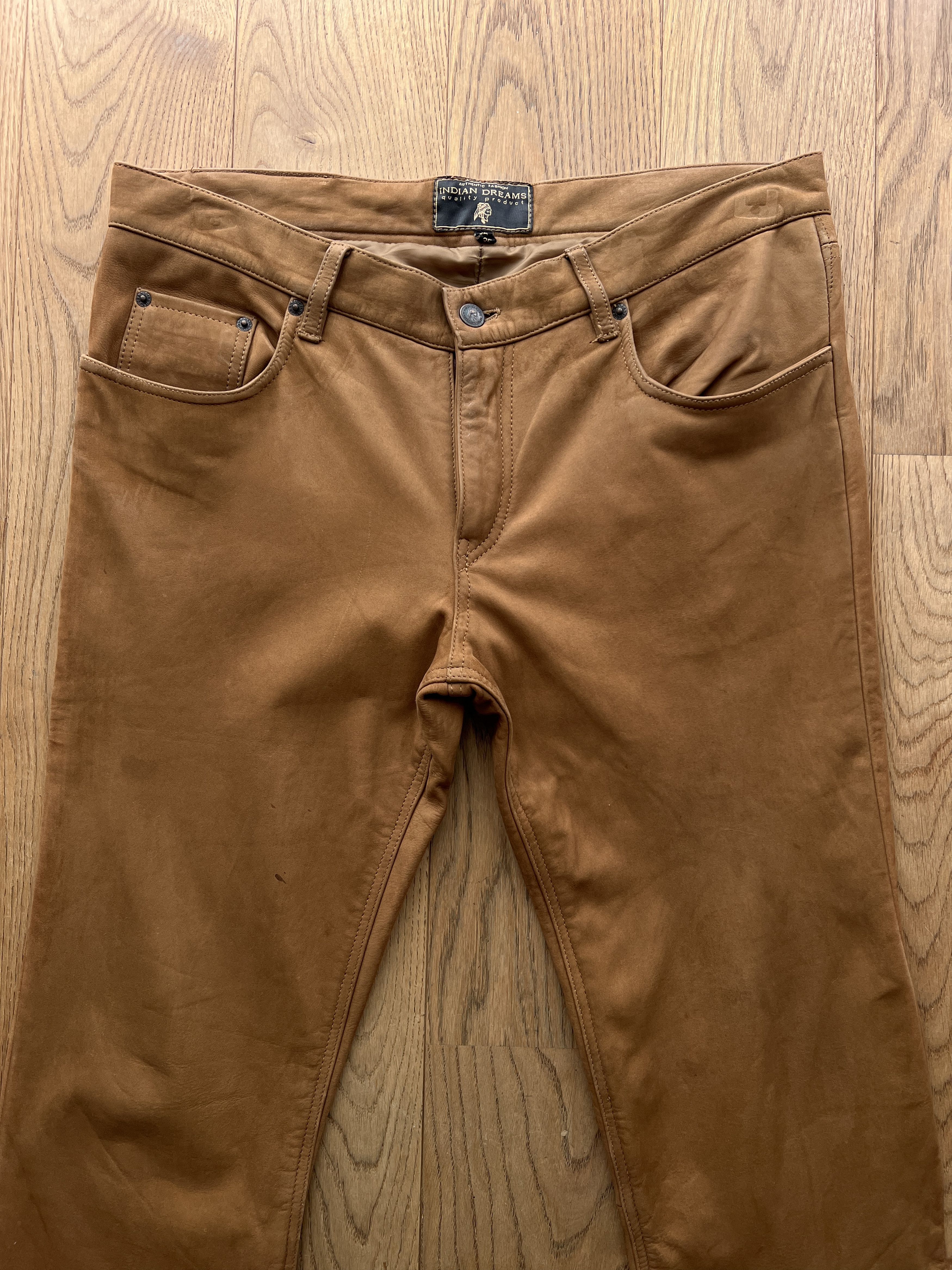 If Six Was Nine Vintage cowboy leather boot cut pants flared y2k opium rare Size US 33 - 2 Thumbnail