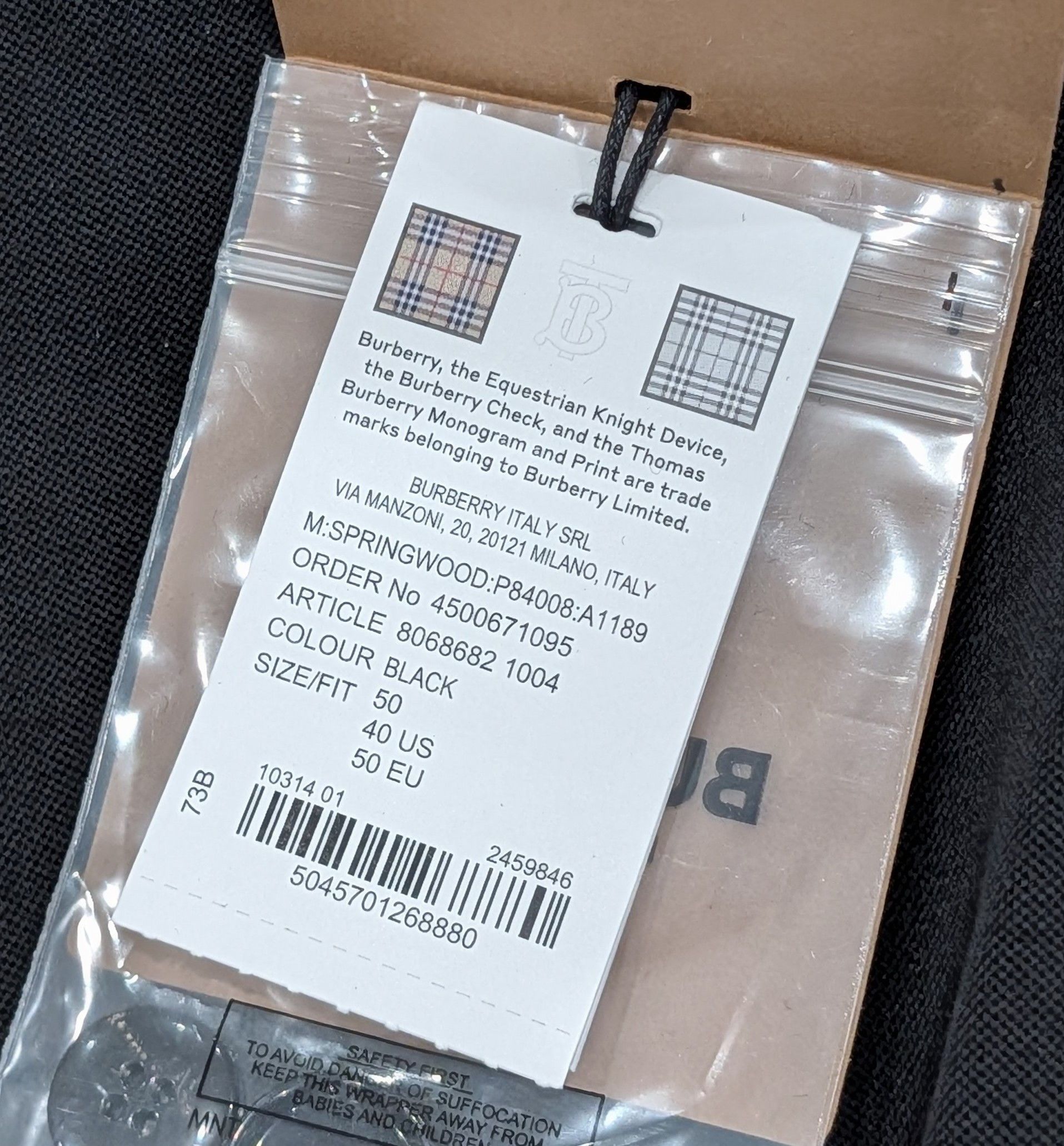 Burberry Burberry Two-Tone Tapered Trousers Pants Black 50 US 34 Size US 34 / EU 50 - 8 Thumbnail