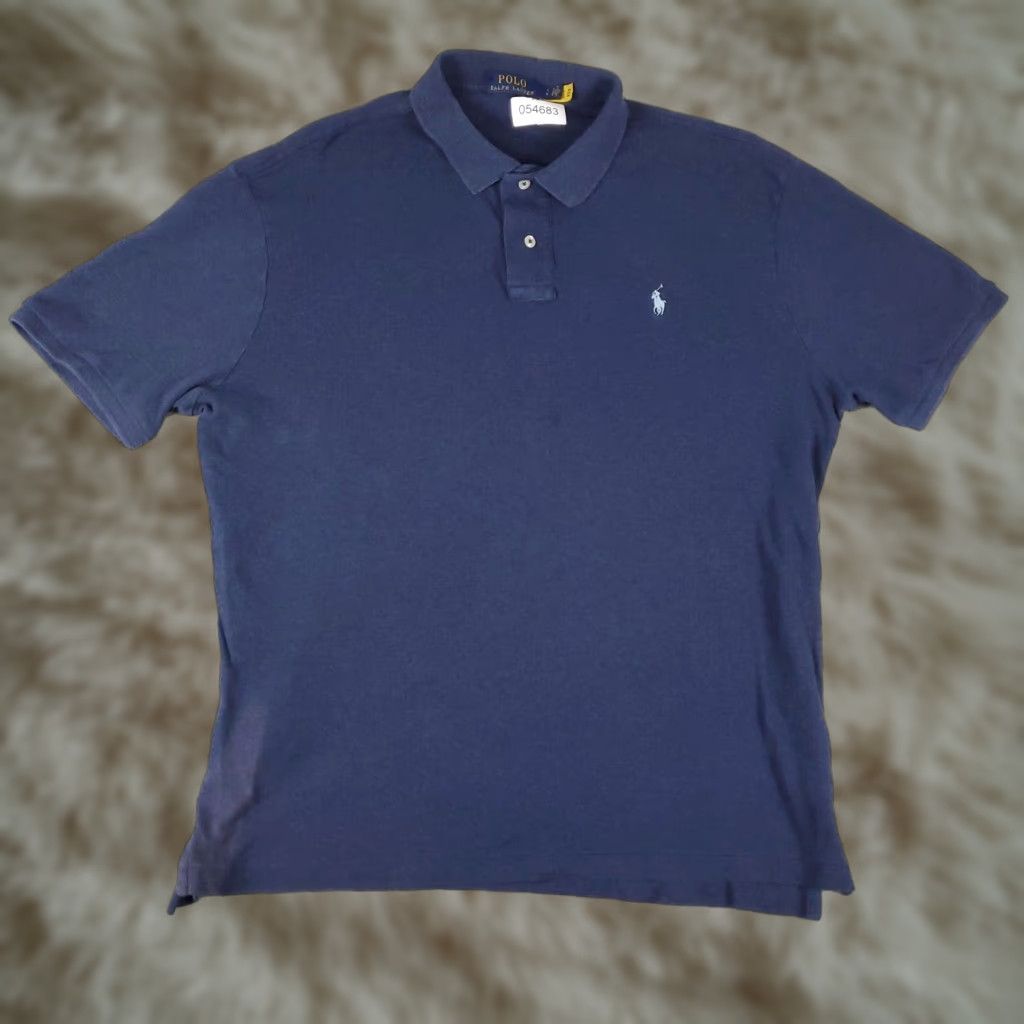 Ralph Lauren VINTAGE Ralph Lauren Polo Shirt Men Size Large Blue Casual Short Sleeve Golf Preppy Mens Size US L / EU 52-54 / 3 - 1 Thumbnail