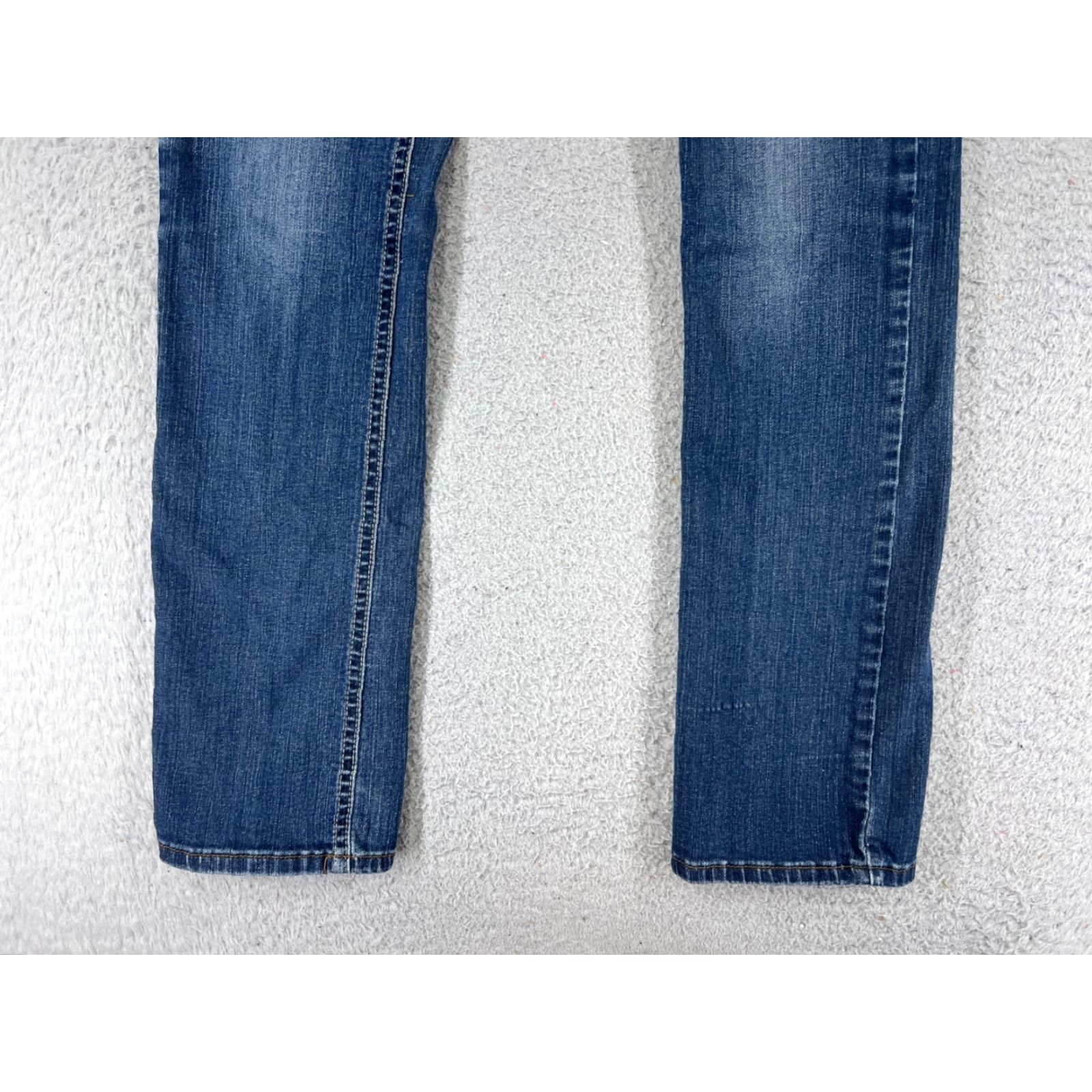 Vintage Clash Jeans Womens 5 Blue Denim Low Rise Skinny Cotton Blend 26x30 City Preppy Stretch 5-Pocket Womens Jeans Size 27" / US 4 / IT 40 - 2 Thumbnail