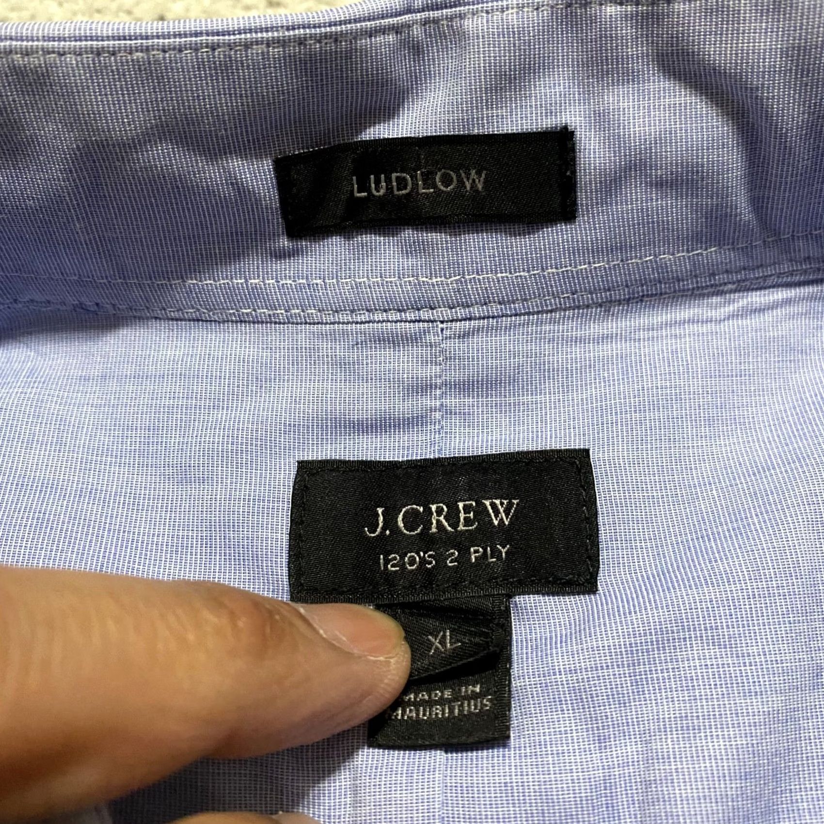 J.Crew J.CREW Ludlow Button-Up Shirt XL Blue Cotton Spandex Regular Mens Modern Classic Size US XL / EU 56 / 4 - 3 Thumbnail