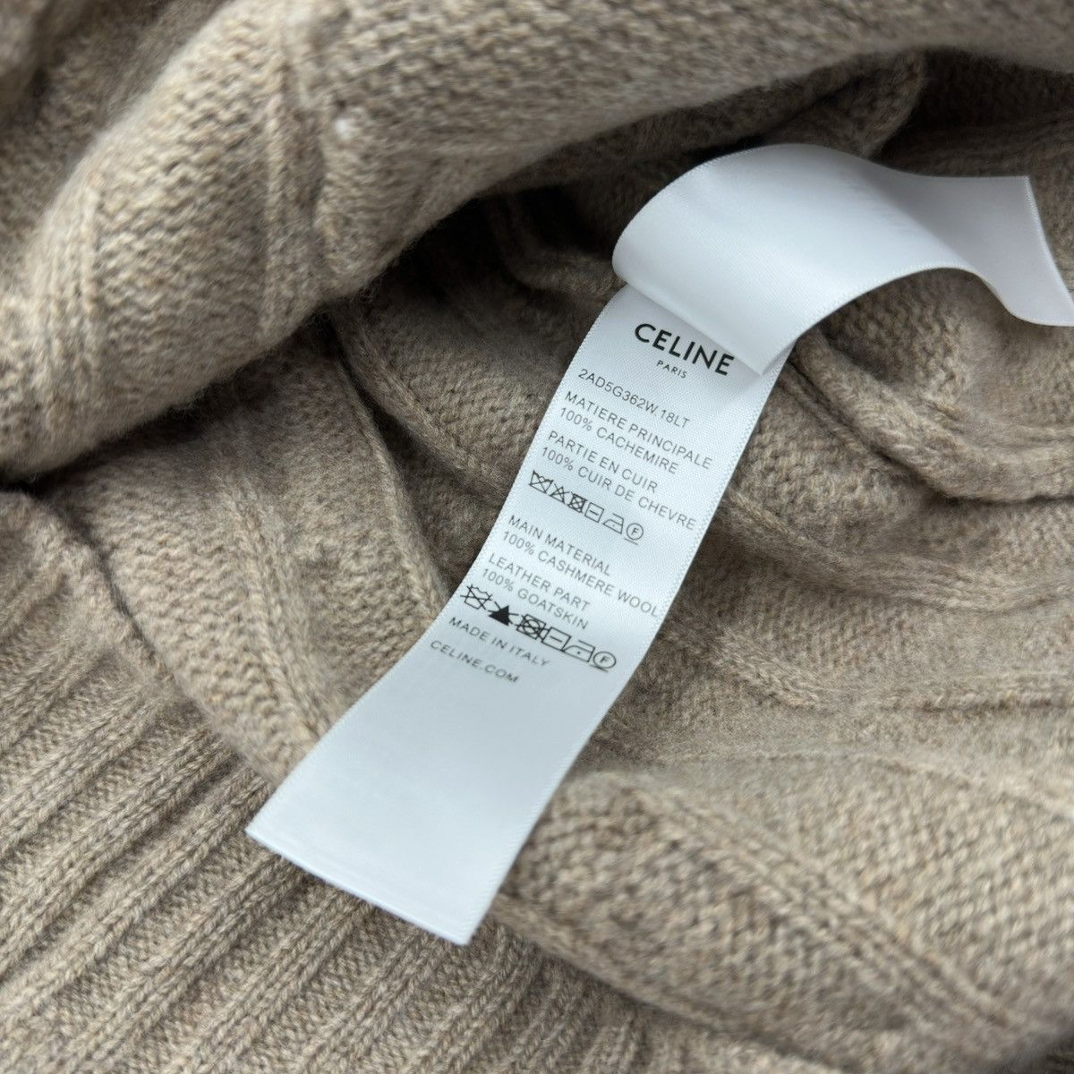 Celine Celine Brown Cable Knit V-Neck Cardigan Size US M / EU 48-50 / 2 - 14 Thumbnail
