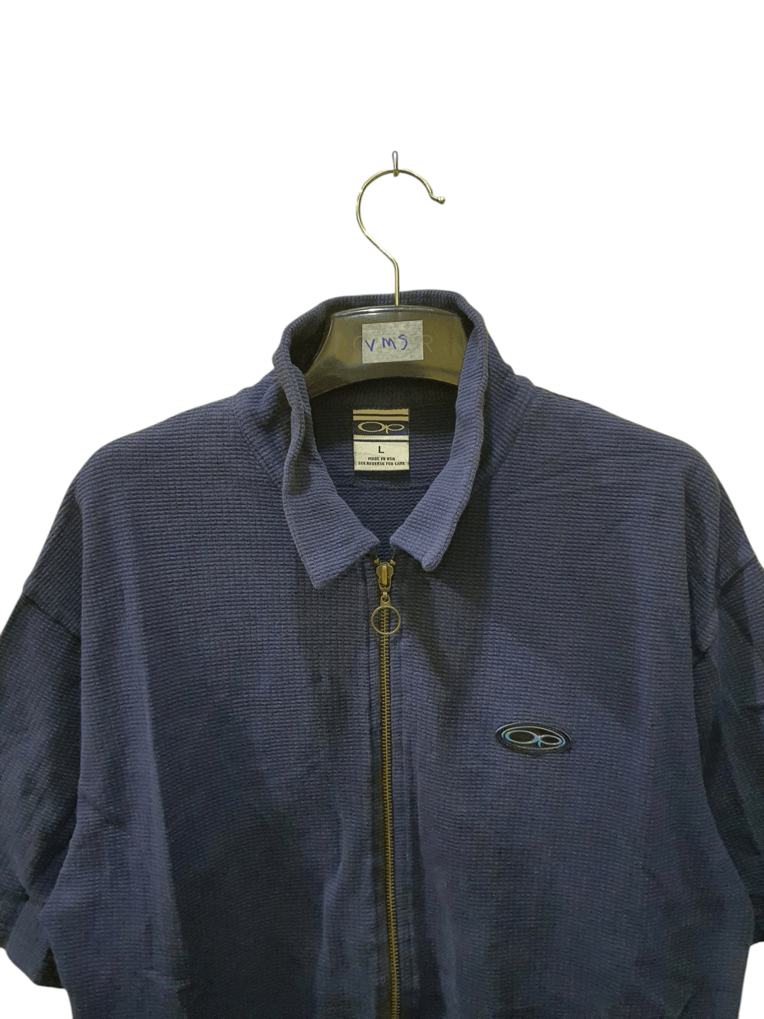 Ocean Pacific Ocean Pacific navy blue short-sleeved zip polo shirt Size US L / EU 52-54 / 3 - 3 Thumbnail