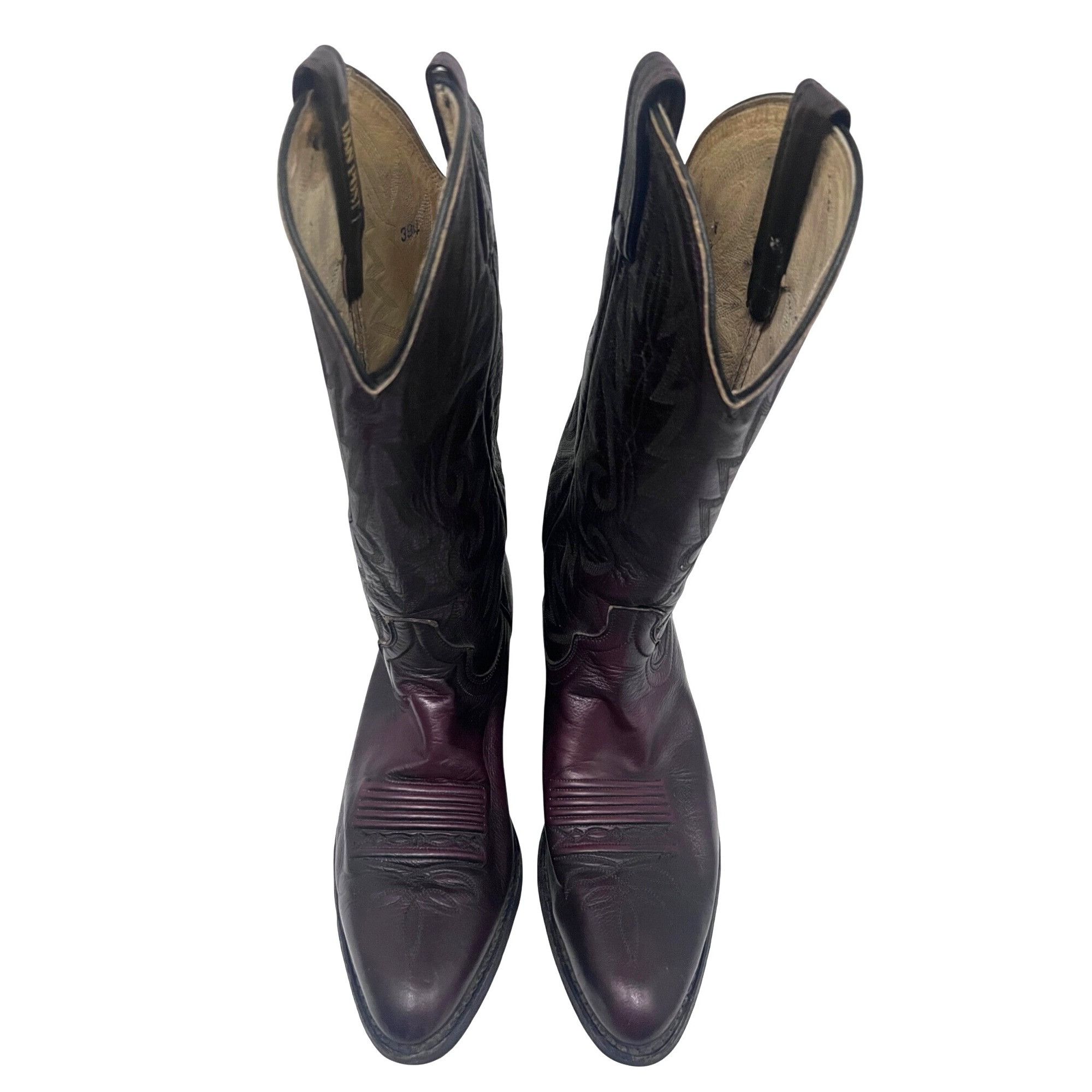 Dan Post Dan Post Mens Burgundy Leather Western Cowboy Boots US 8D Pu Size US 8 / EU 41 - 7 Thumbnail