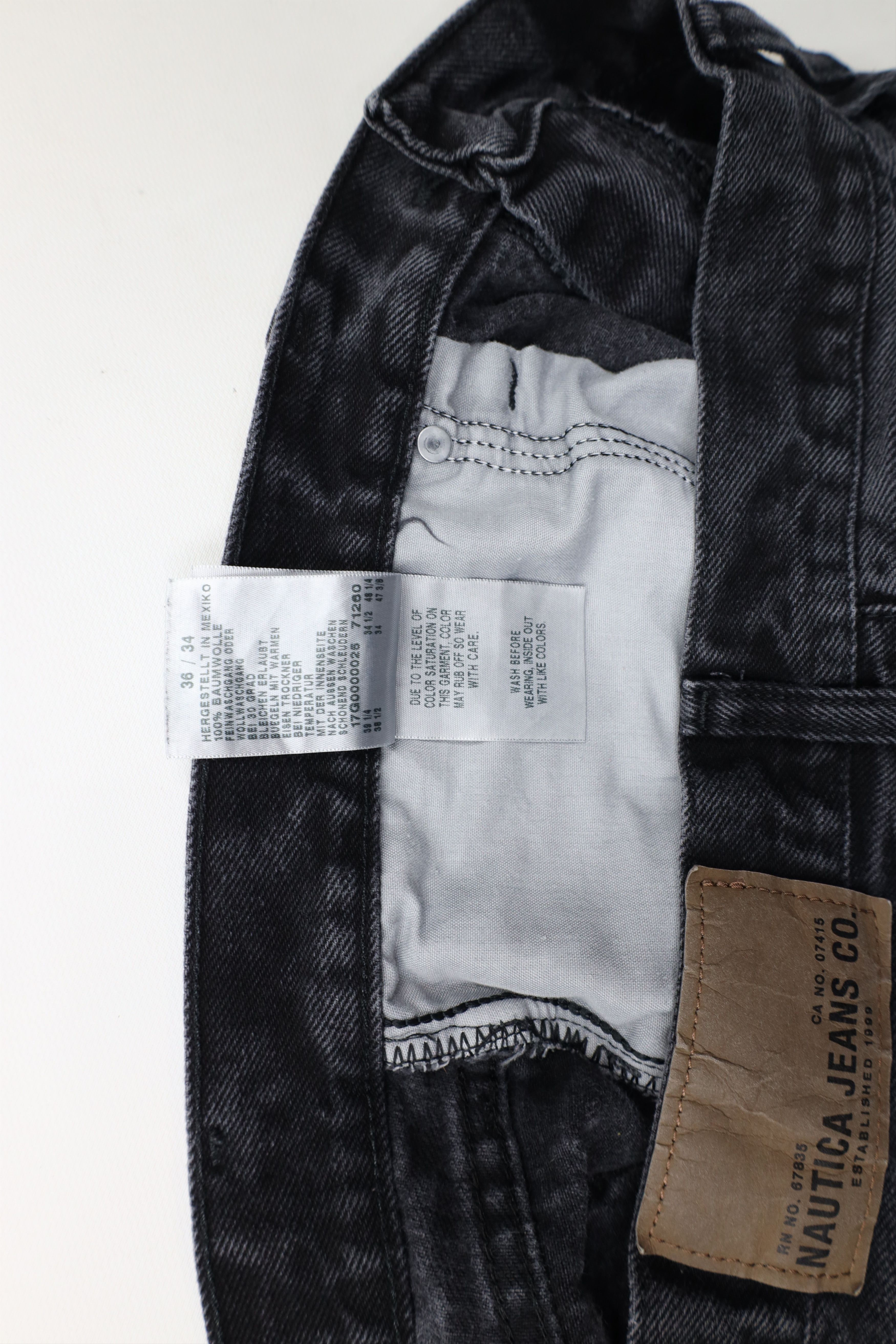 Nautica × Vintage Vintage 90s Y2K Nautica Relaxed Fit Denim Jeans Black Cotton Size US 36 / EU 52 - 11 Thumbnail