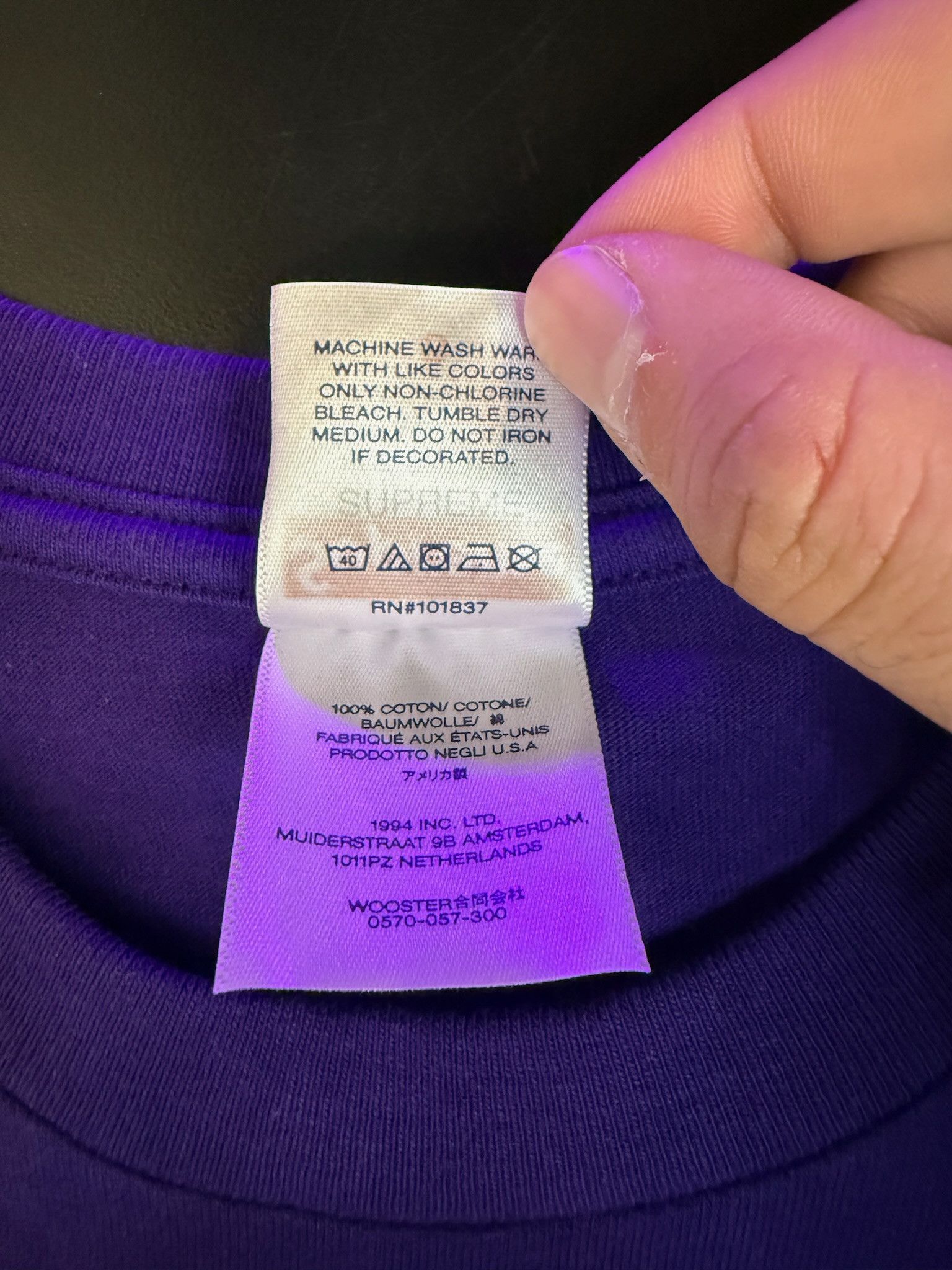 Supreme Supreme "Box Logo" Tee (FW23) (Purple) Size US S / EU 44-46 / 1 - 4 Thumbnail