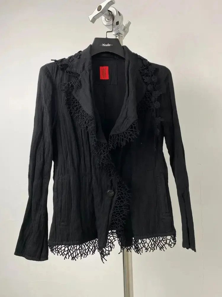 Issey Miyake Issey Miyake haat distressed design blazer Size M / US 6-8 / IT 42-44 - 1 Thumbnail