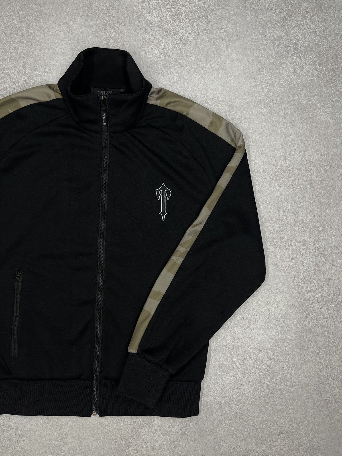 Trapstar London Mens Trapstar London Black Zip Track Jacket Camo Lampas Size US M / EU 48-50 / 2 - 3 Thumbnail