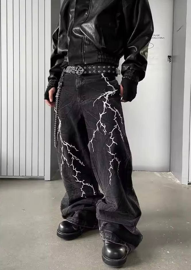 Japanese Brand × Vintage baggy stylish jeans with a zipper image Size US 34 / EU 50 - 5 Thumbnail