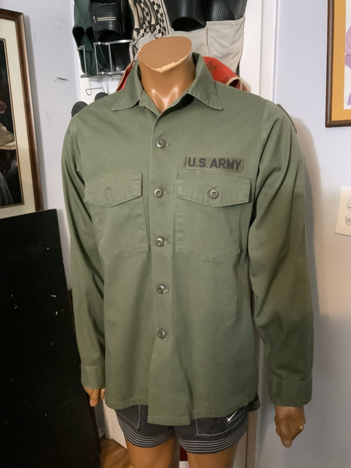Vintage Vintage Selma U.S. Army OG-507 Utility Fatigue Button Shirt Size US S / EU 44-46 / 1 - 10 Thumbnail