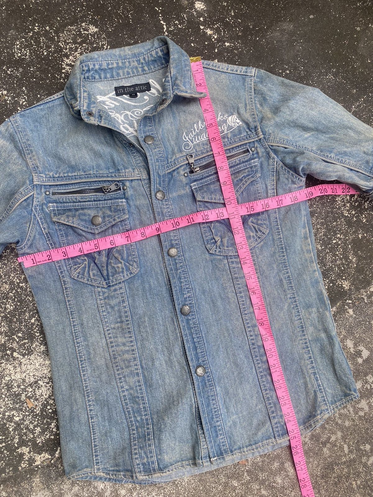 If Six Was Nine Vintage In The Attic Seditionaries Denim Shirt Size M / US 6-8 / IT 42-44 - 11 Thumbnail
