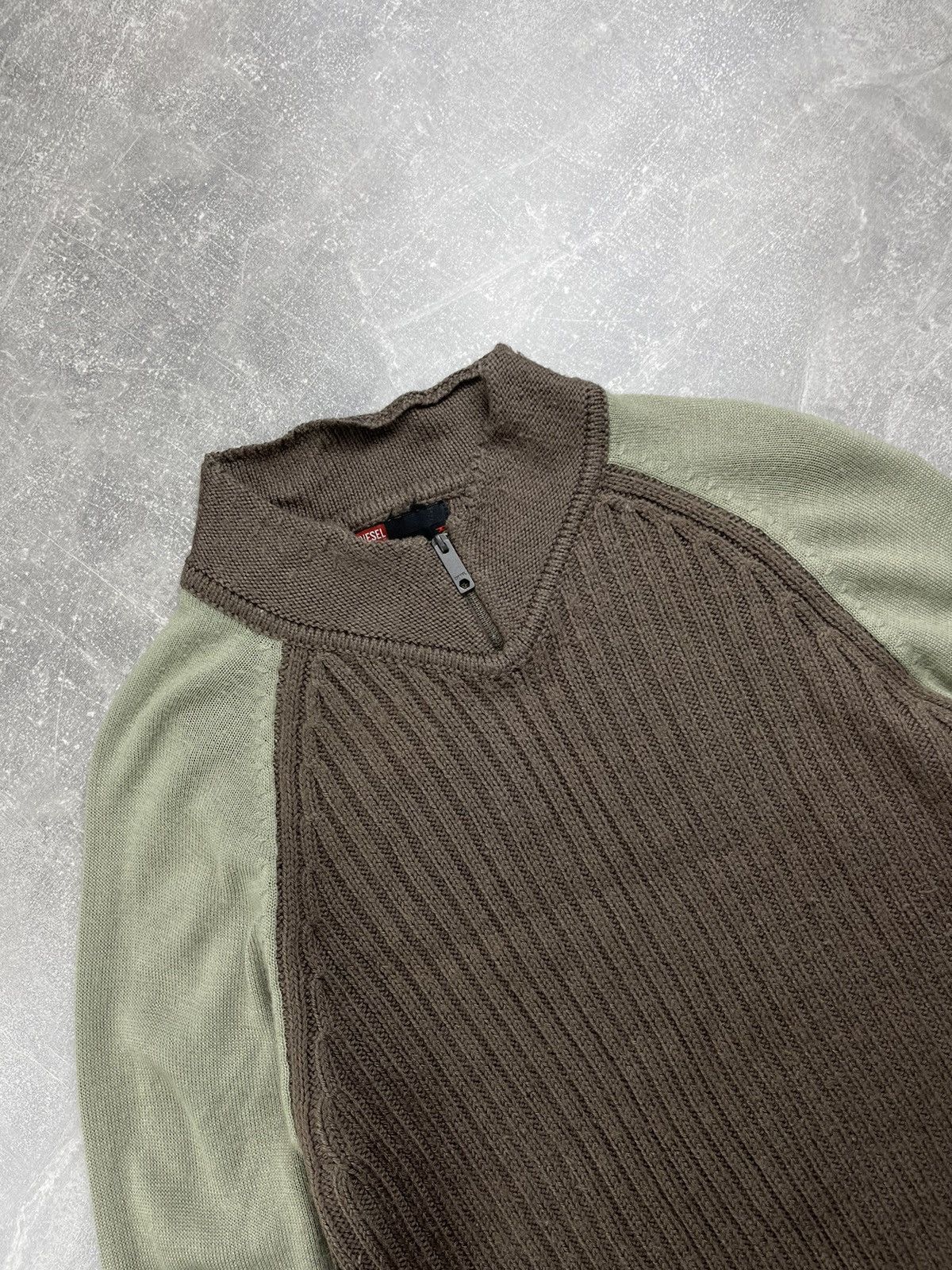 Diesel Diesel “Special Equipment 880-90 90s Ribbed Wool Zip Sweater Size US L / EU 52-54 / 3 - 4 Thumbnail