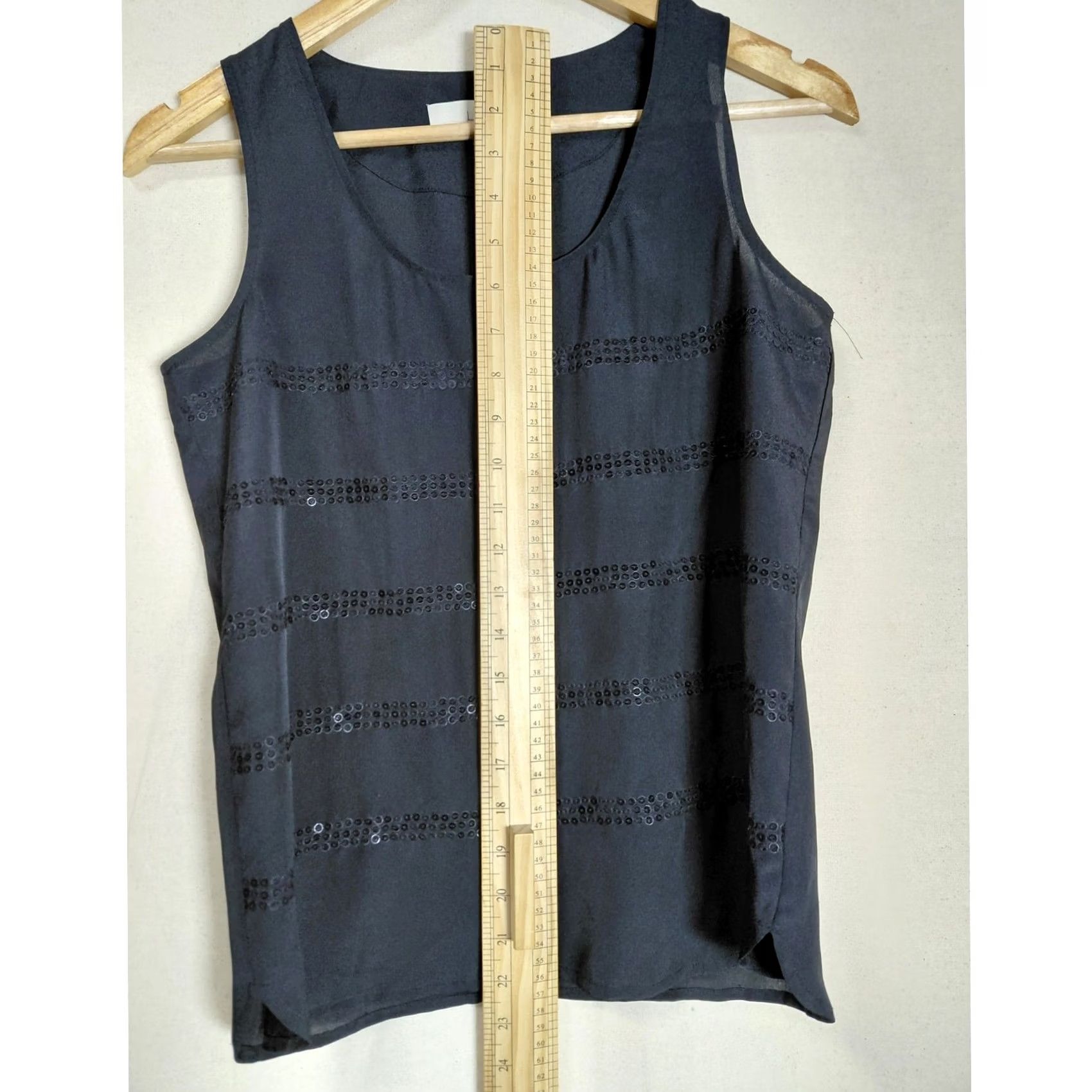 Loft LOFT Petites Black Sleeveless Tank Top Scoop Neck Women XS Petite Solid Sleeveless Casual Workwear Size XS / US 0-2 / IT 36-38 - 7 Thumbnail