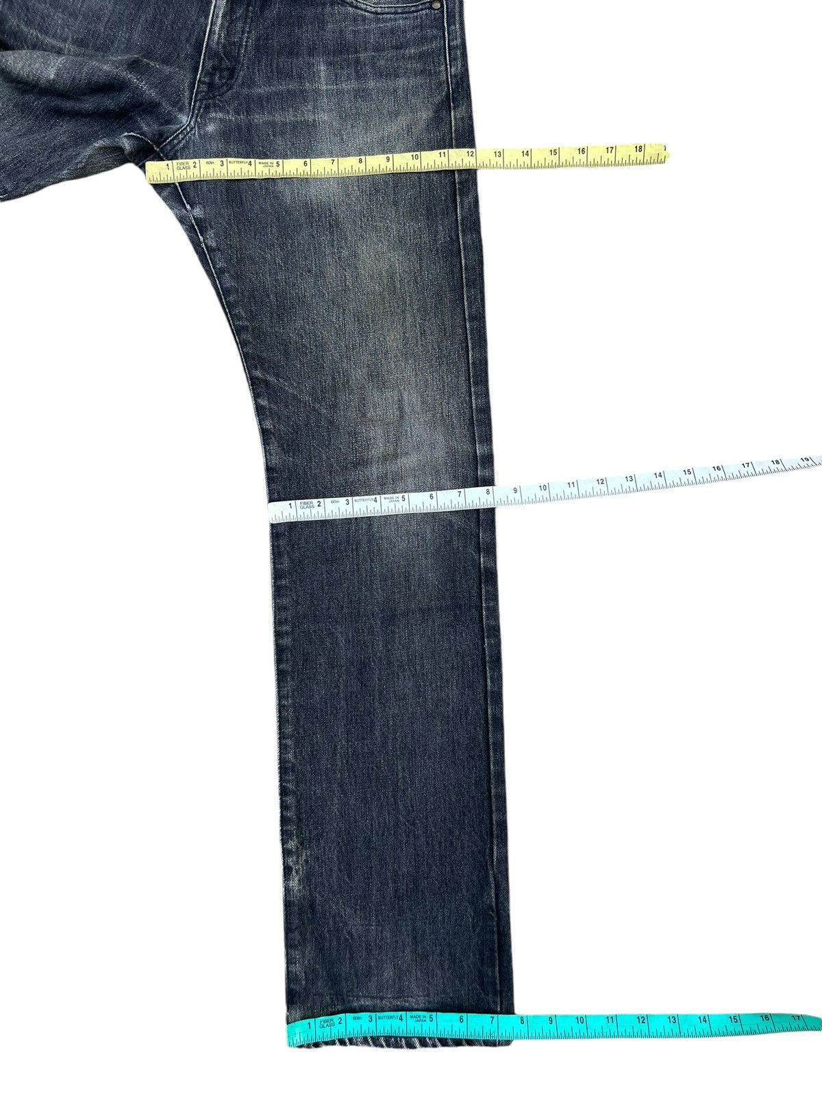 Beams Plus Beams + Japan Ripped Faded Black Denim Selvedge Jeans Size US 29 - 4 Thumbnail